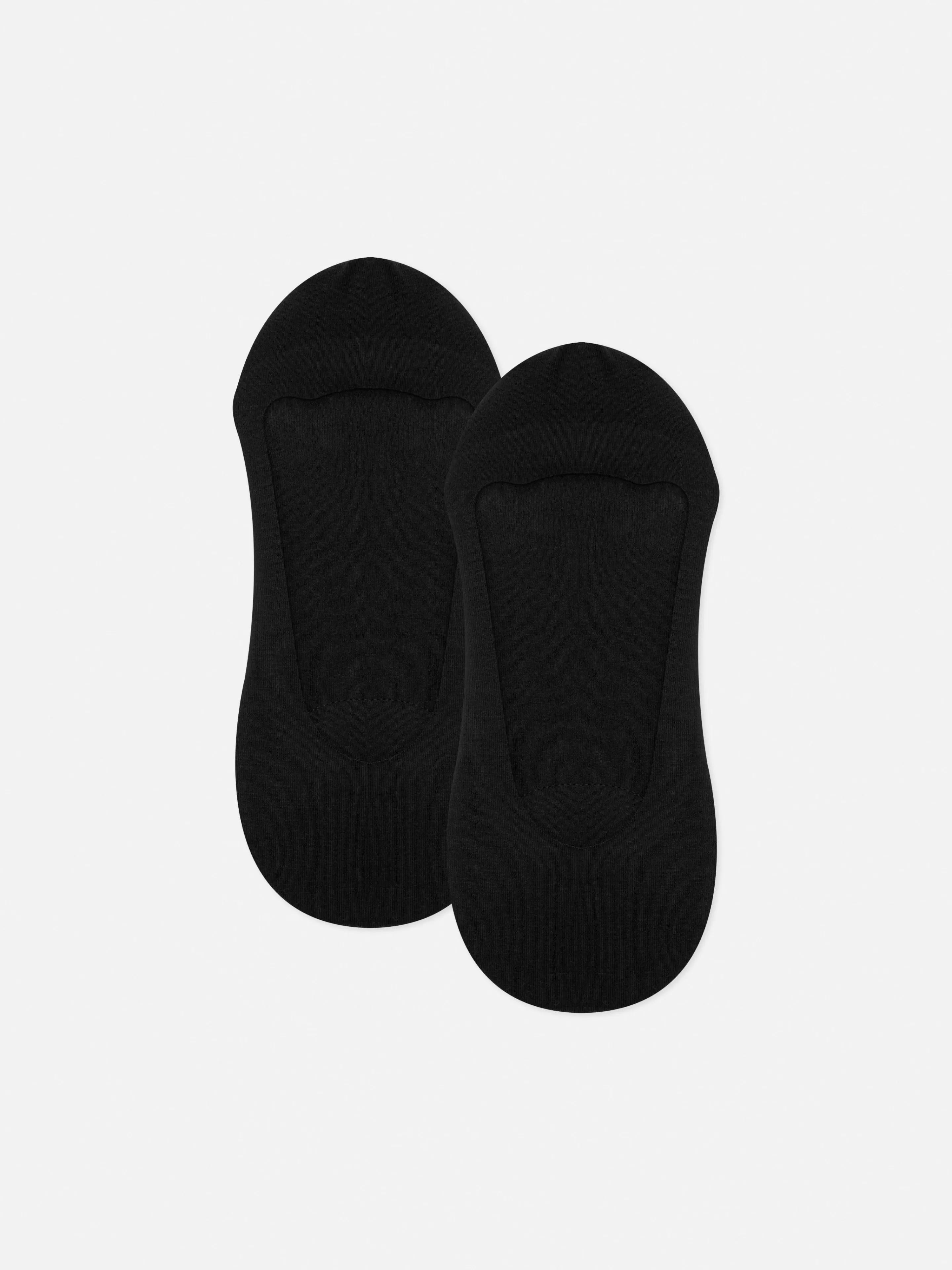 Primark Socken | Stoßdämpfende Füßlinge, 2er-Pack Schwarz