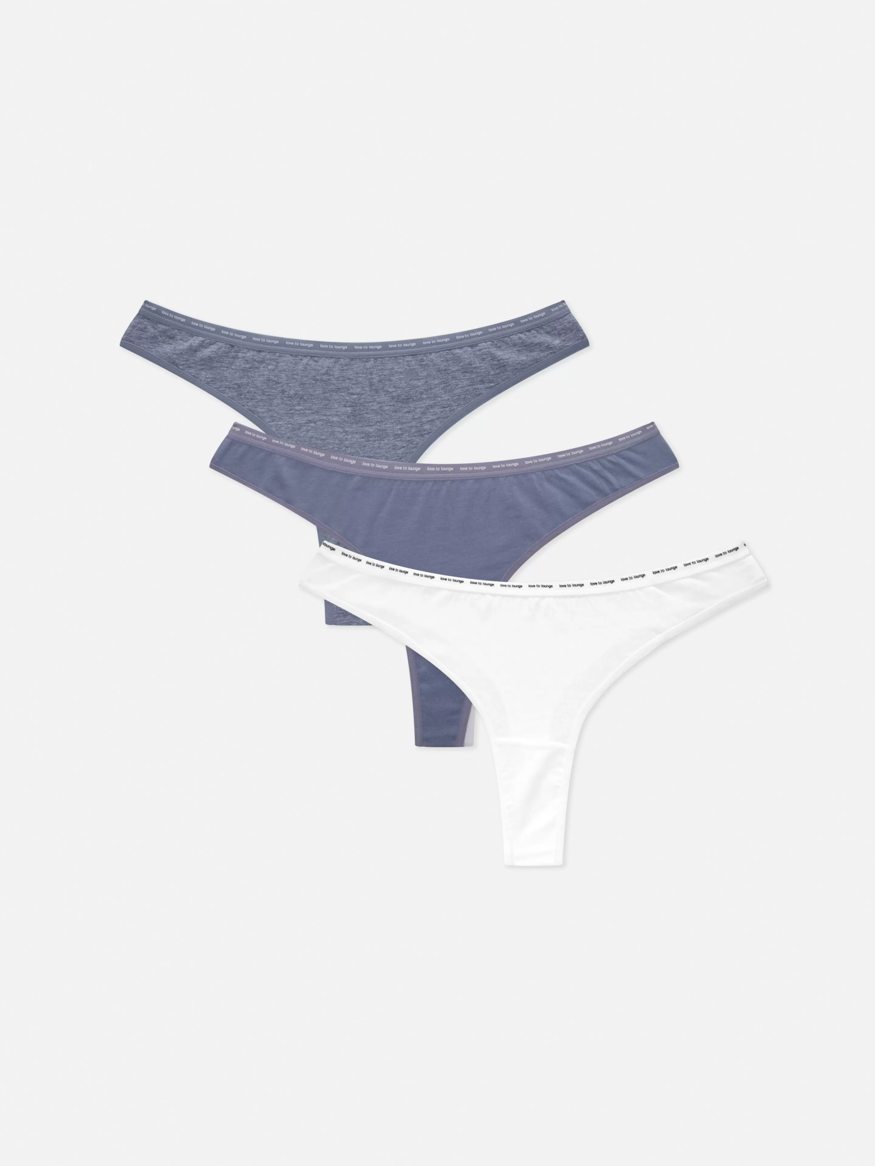 Primark Slips | Stretch-Tangas, 3er-Pack Dunkelblau