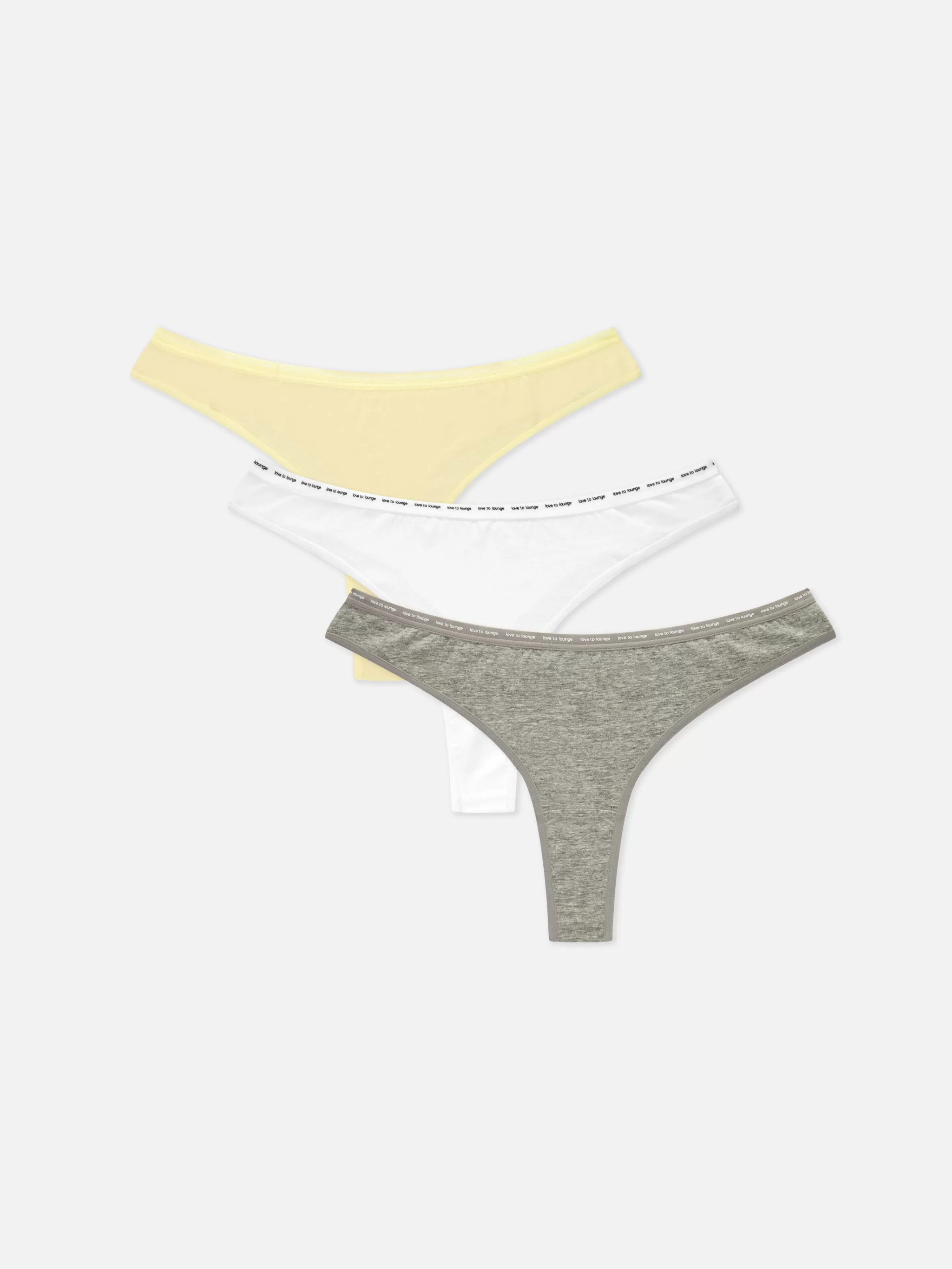 Primark Slips | Stretch-Tangas, 3er-Pack Gelb