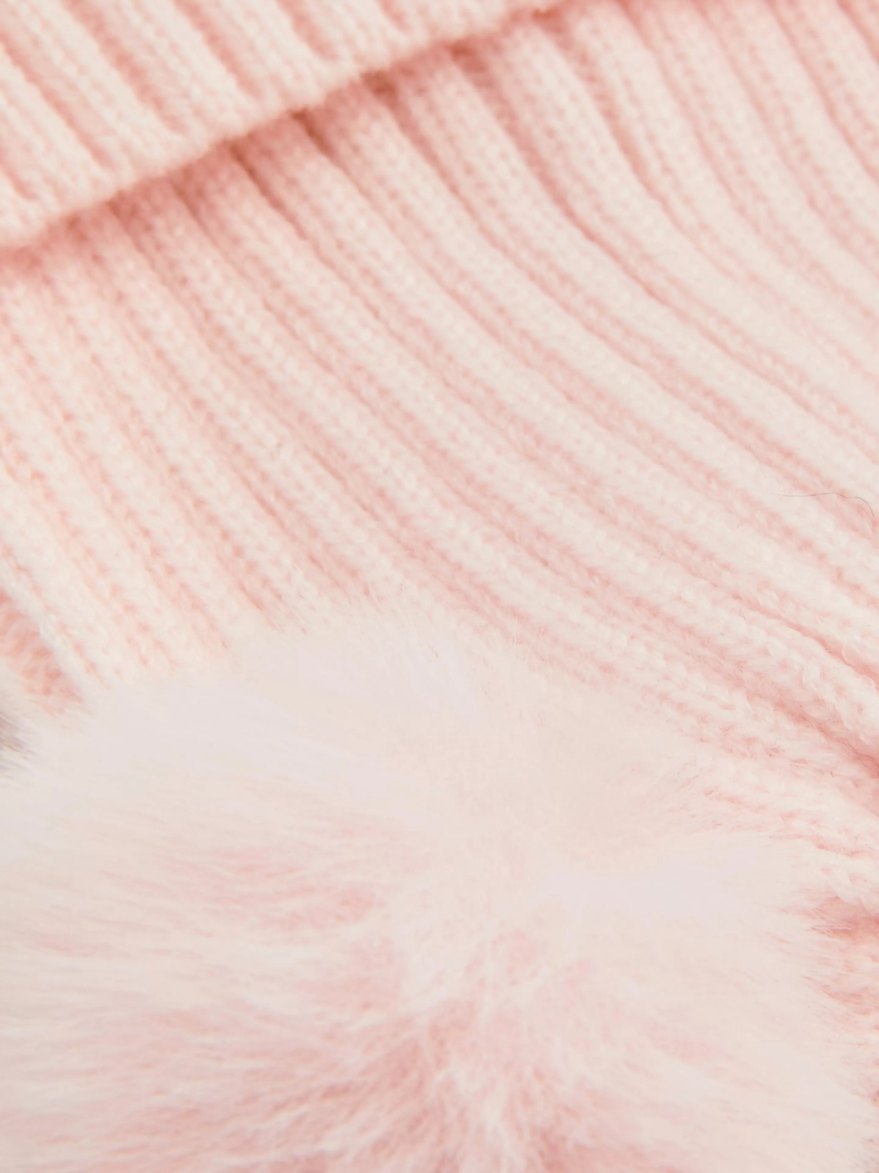 Primark Mützen Und Handschuhe | Strickbeanie Mit Bommel Rosa