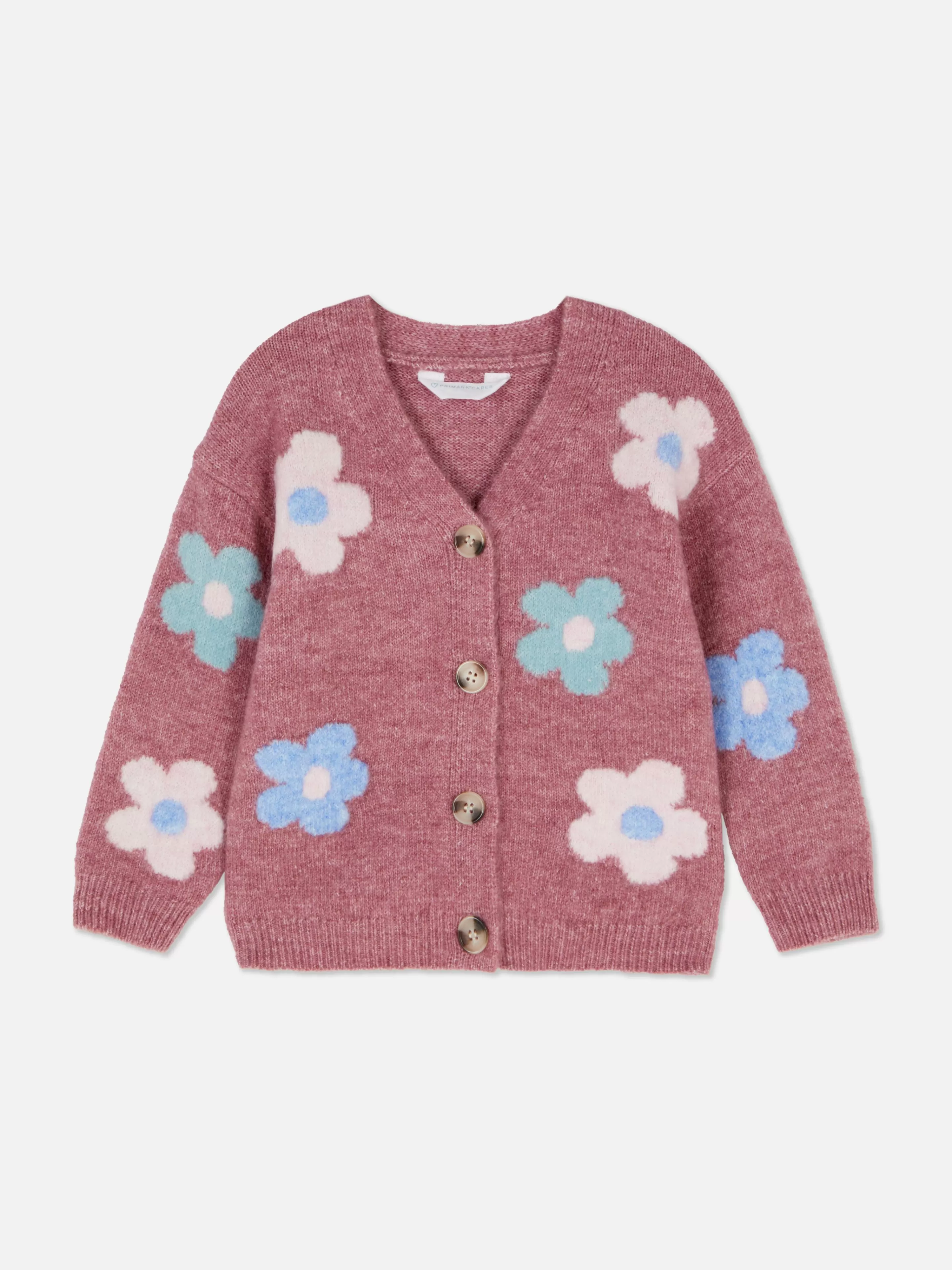 Primark Pullover Und Cardigans | Strickcardigan Mit Blumenmuster Rosa