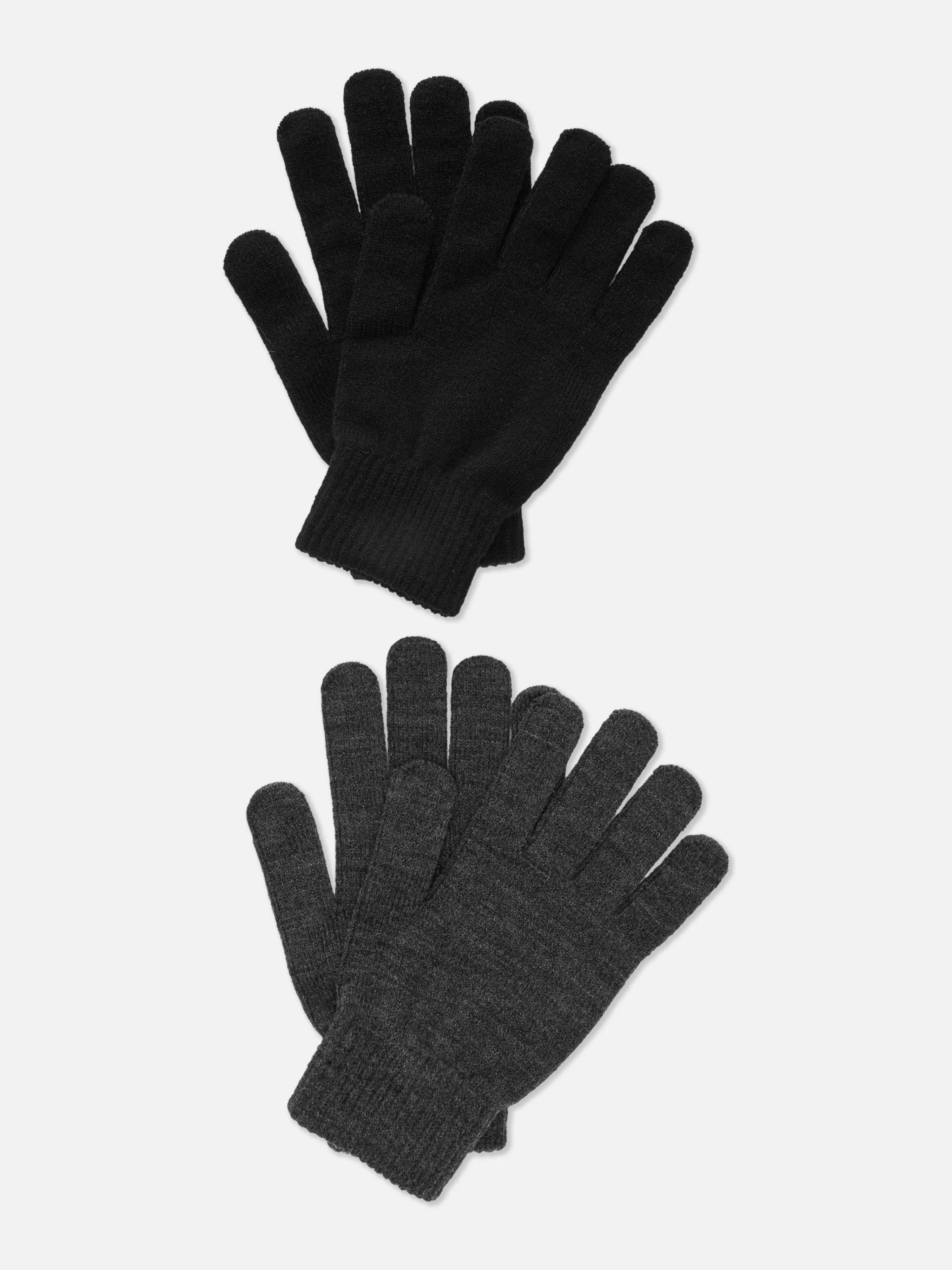 Primark Mützen, Handschuhe Und Schals | Strickhandschuhe, 2er-Pack Anthrazitfarben