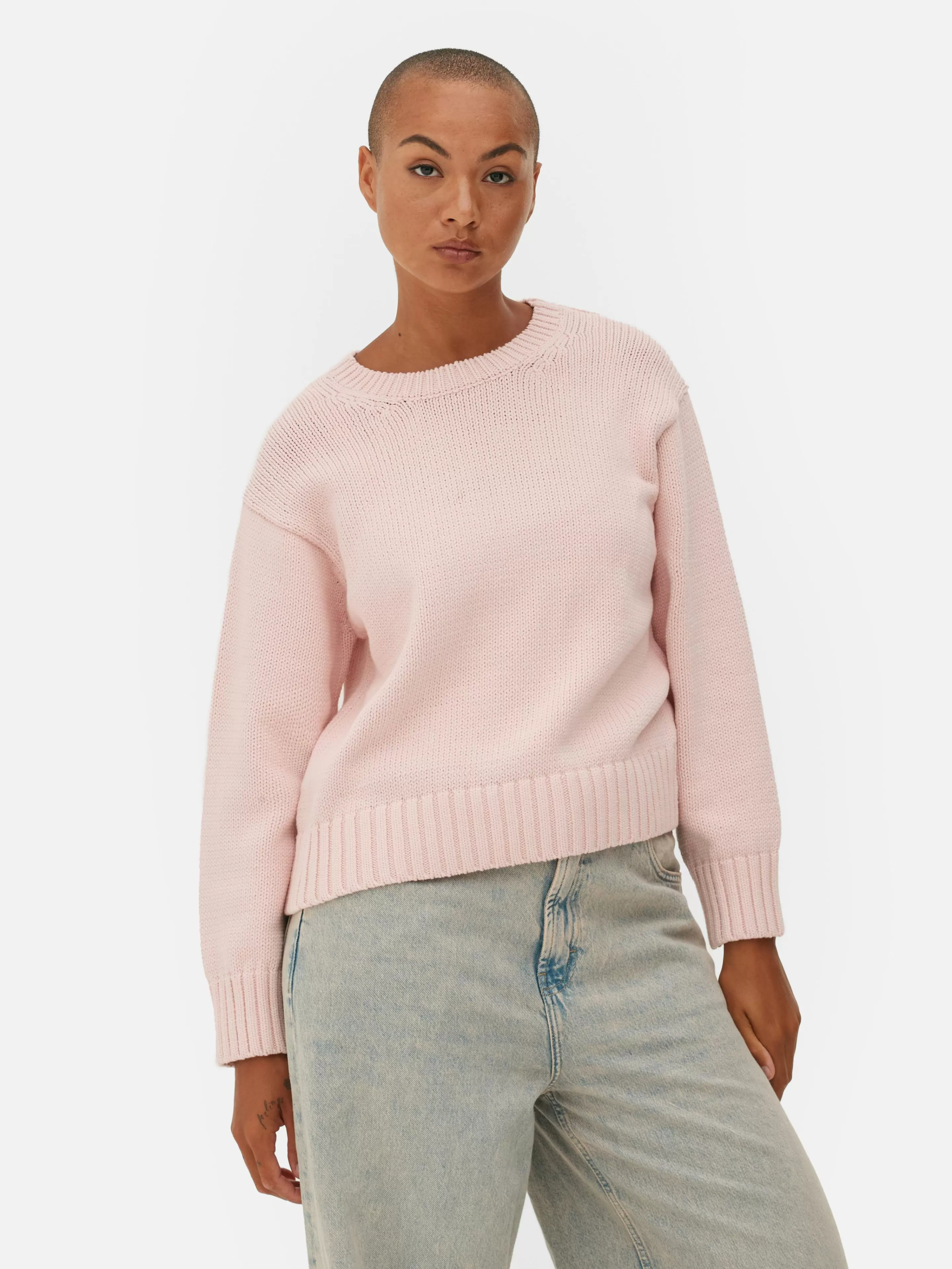 Primark Pullover Und Cardigans | Strickpullover Mit Rundhalsausschnitt Rosa