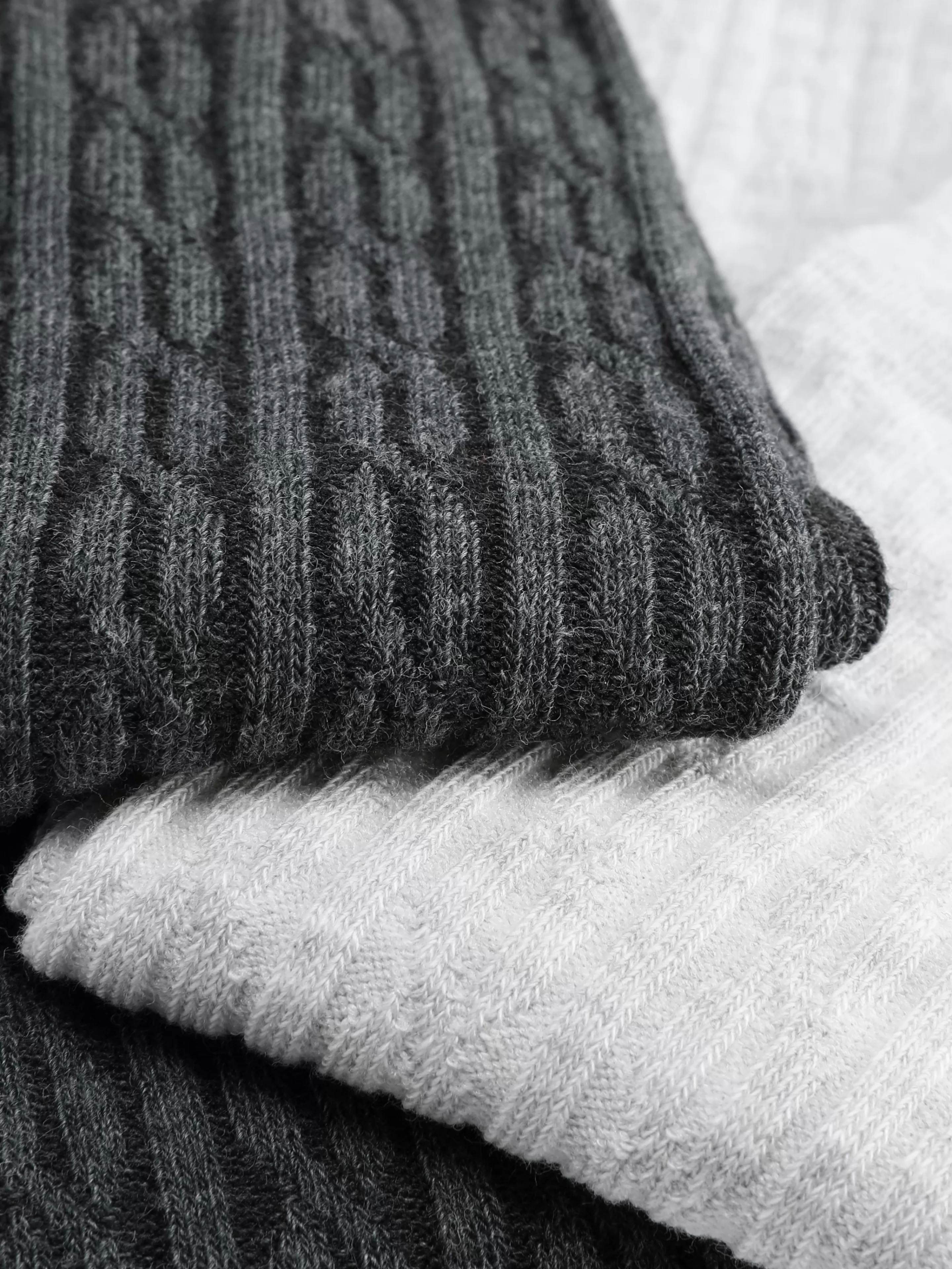 Primark Socken Und Strumpfhosen | Strickstrumpfhosen Mit Zopfmuster, 3er-Pack Grau