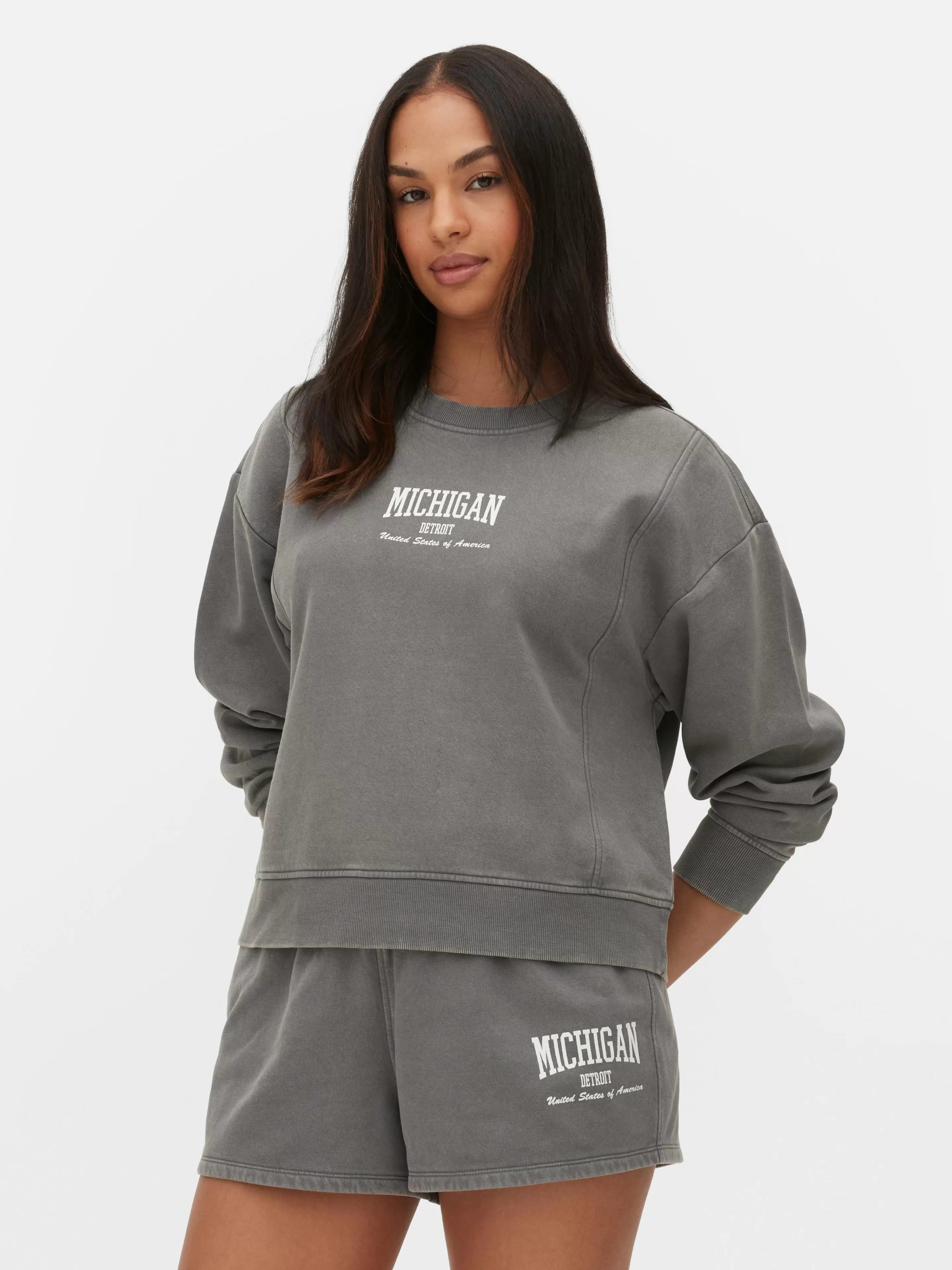 Primark Loungewear | Hoodies Und Sweatshirts | Sweatshirt In Acid-Wash-Optik Grau