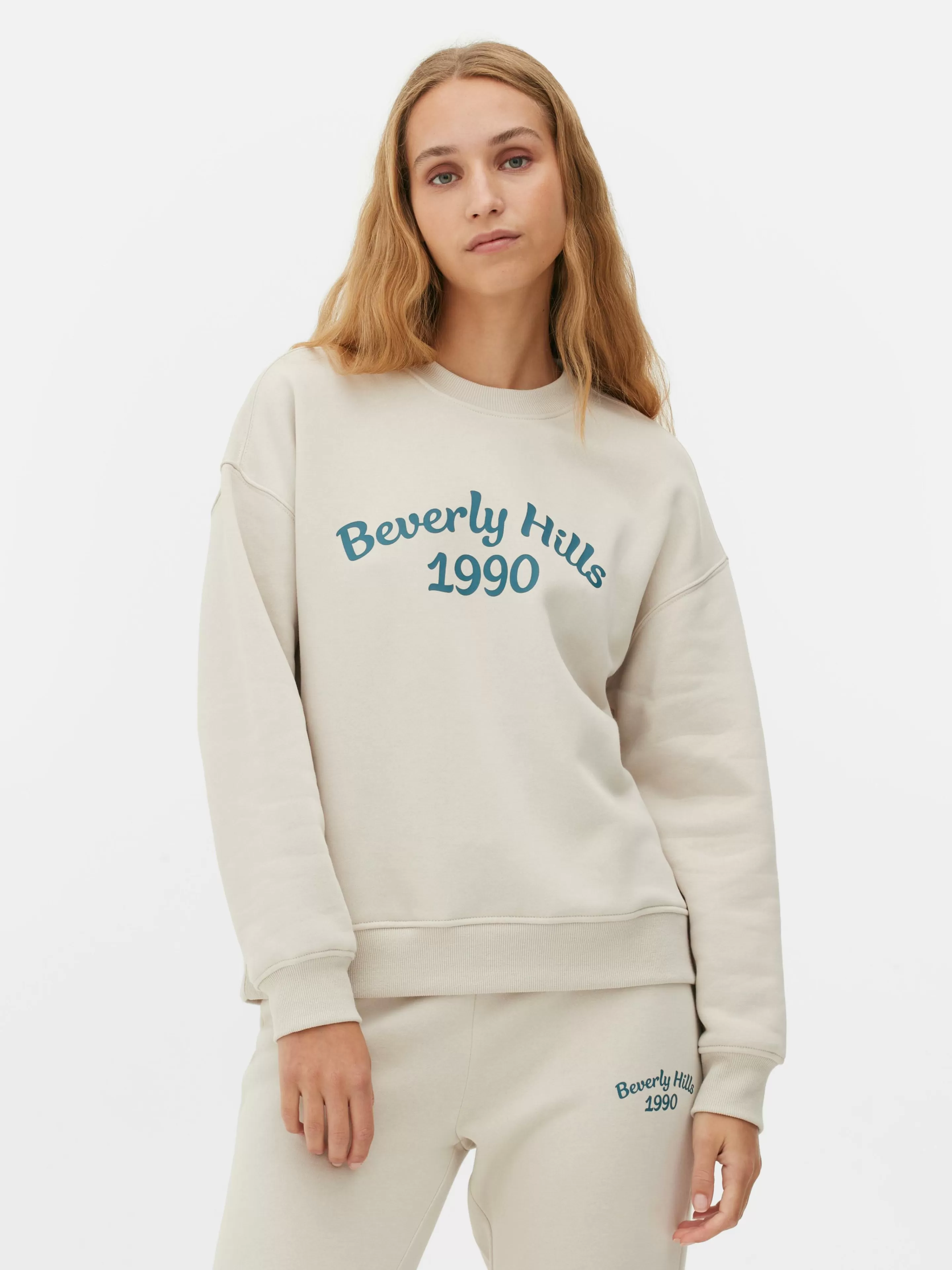 Primark Hoodies Und Sweatshirts | Sweatshirt Mit Slogan Und Rundhalsausschnitt Cremefarben