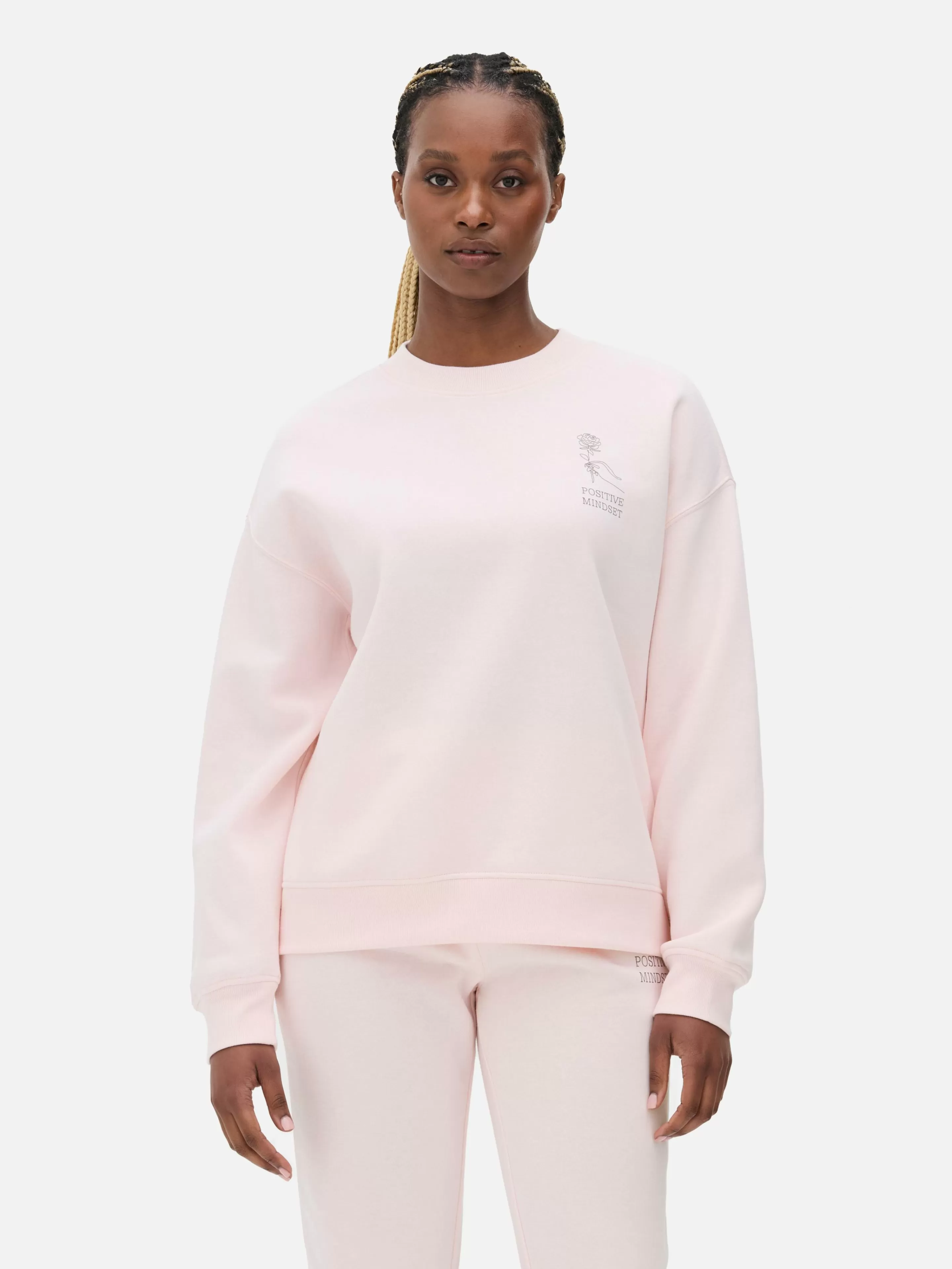 Primark Hoodies Und Sweatshirts | Sweatshirt Mit Slogan Und Rundhalsausschnitt Rosa