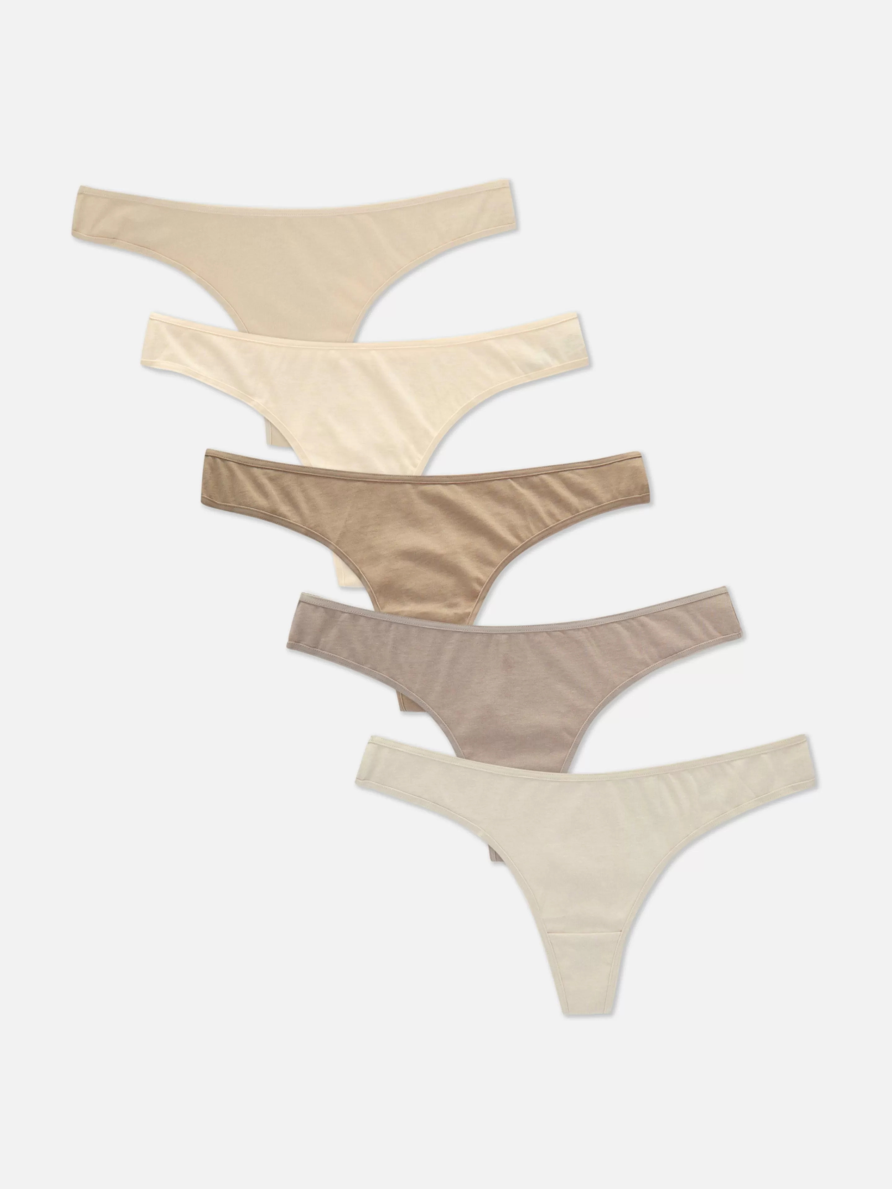 Primark Slips | Tangas Für Jeden Tag, 5er-Pack Steinfarben