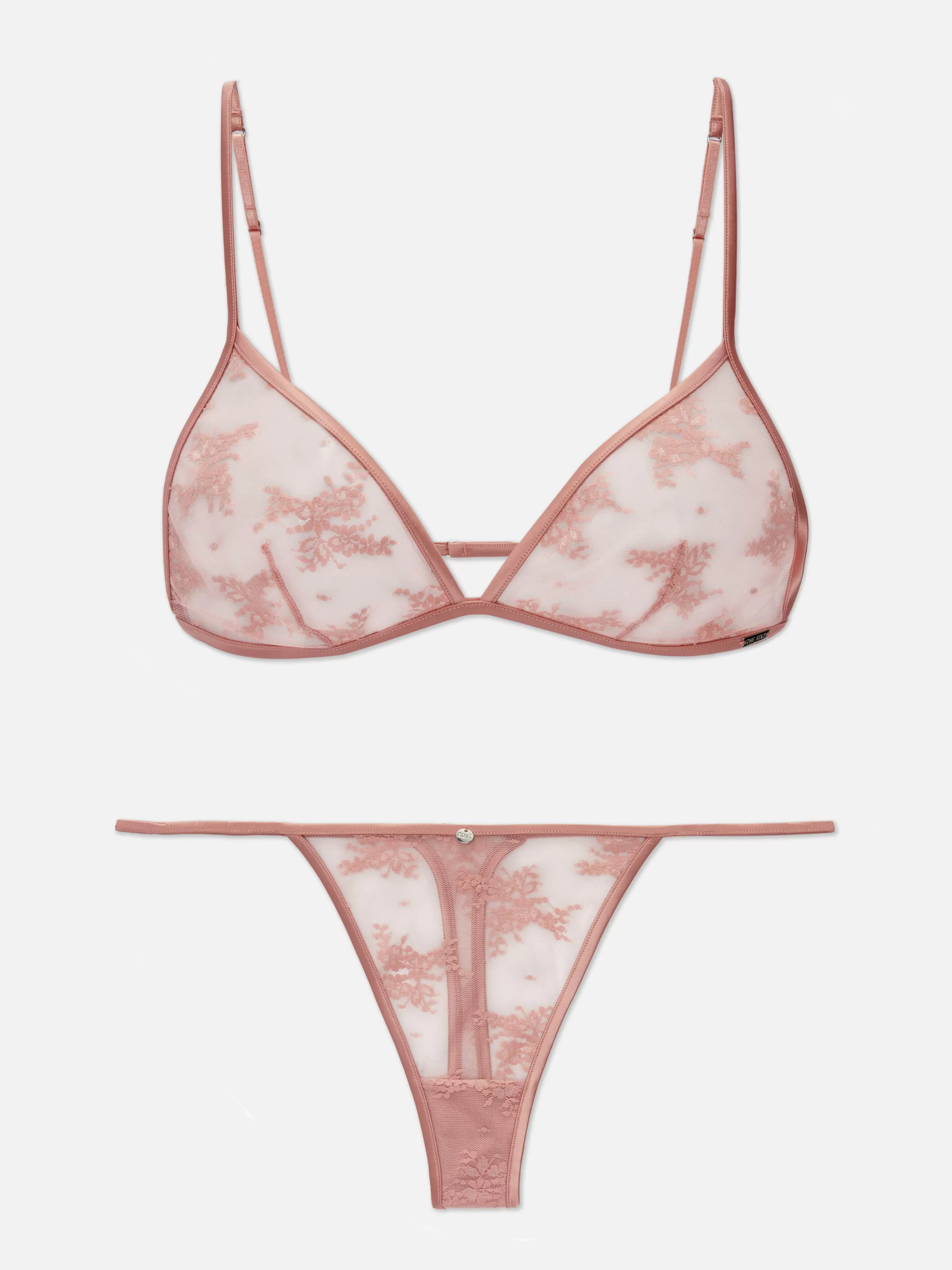 Primark Dessous-Sets | „The Edit“ Spitzenunterwäsche Mit Triangel-Bralette Rosa