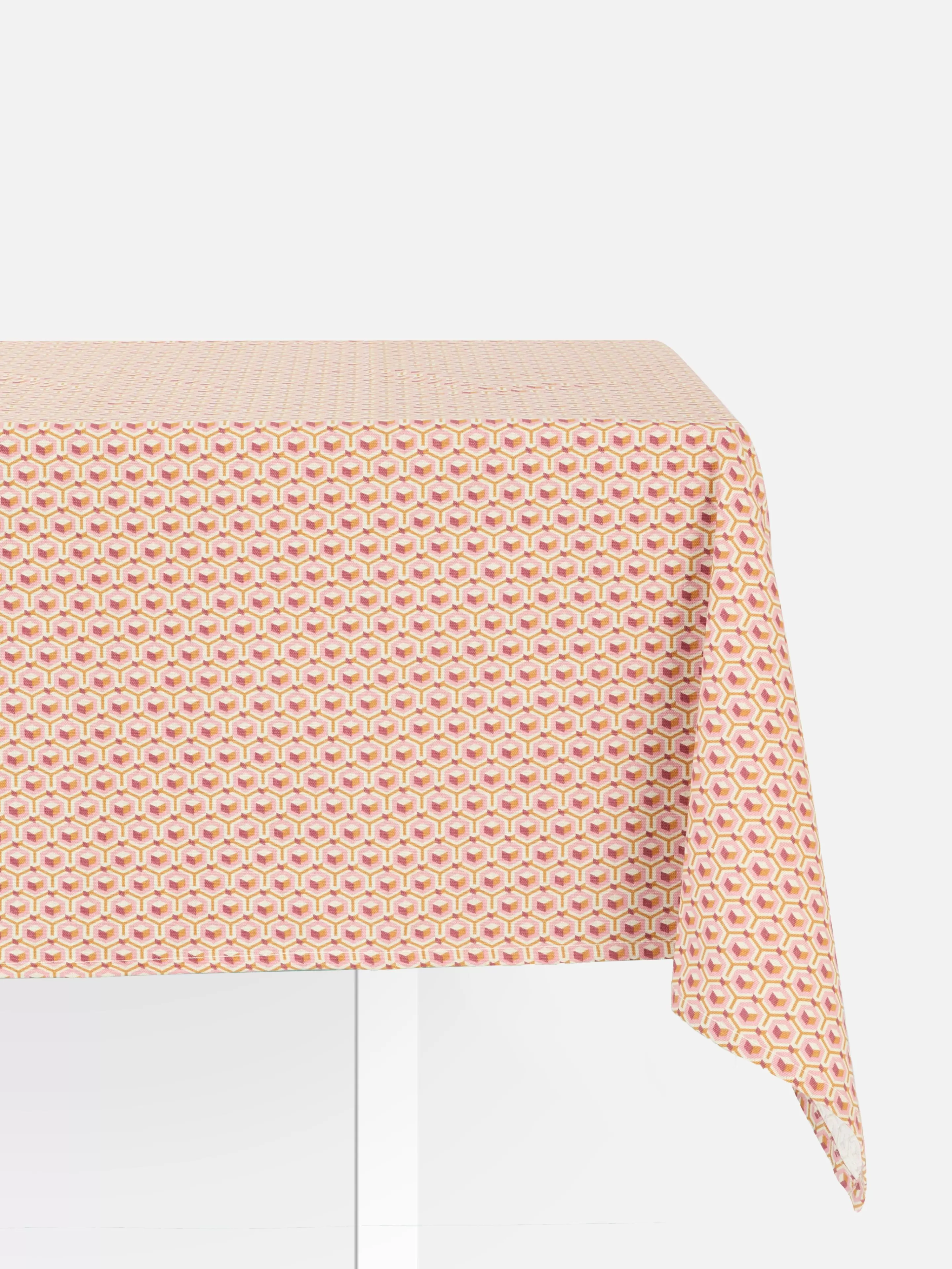 Primark Geschirr | Tischdecke Mit Geometrischem Muster Rosa