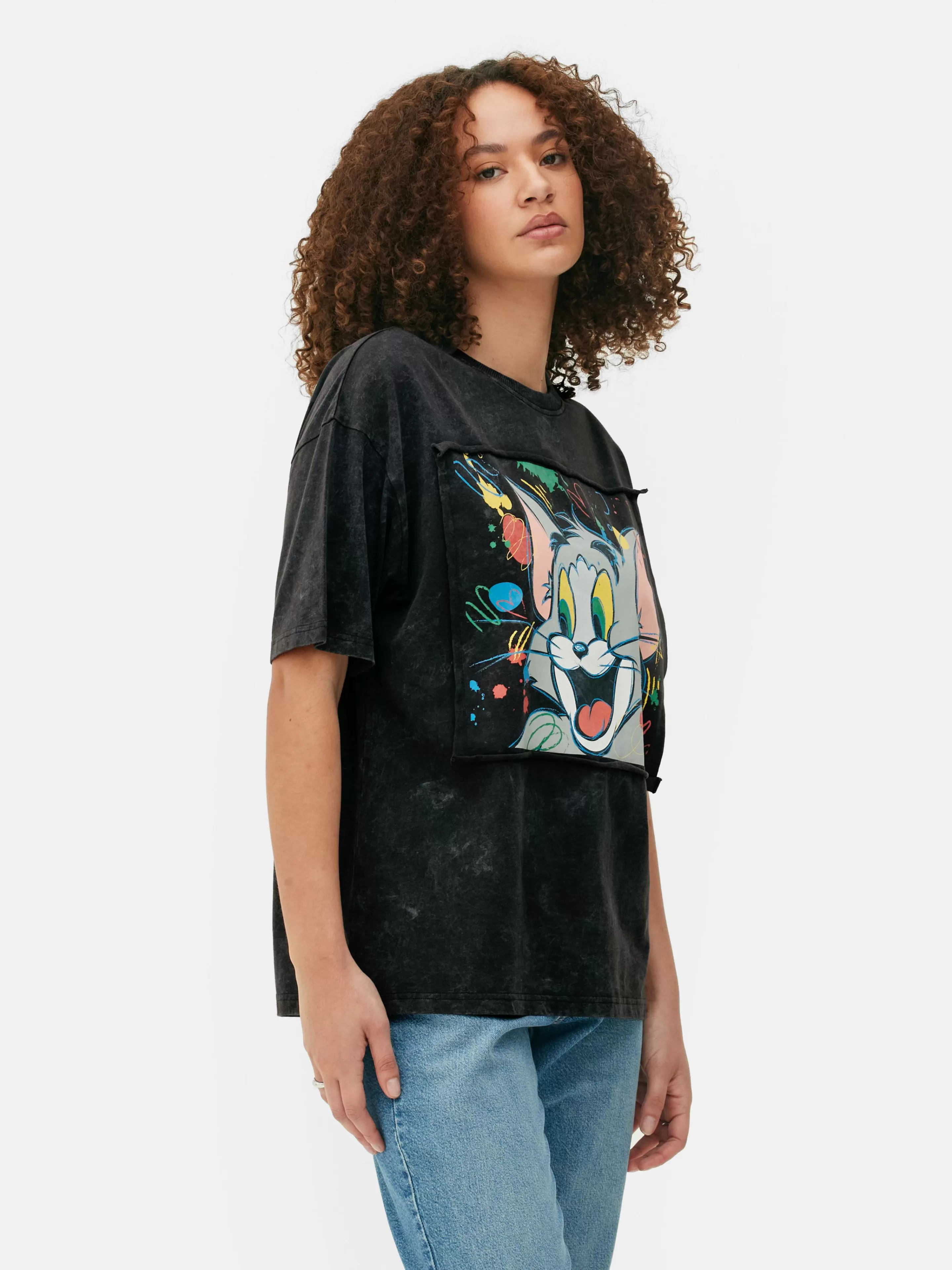 Primark Tops Und T-Shirts | „Tom Und Jerry“ T-Shirt Anthrazitfarben