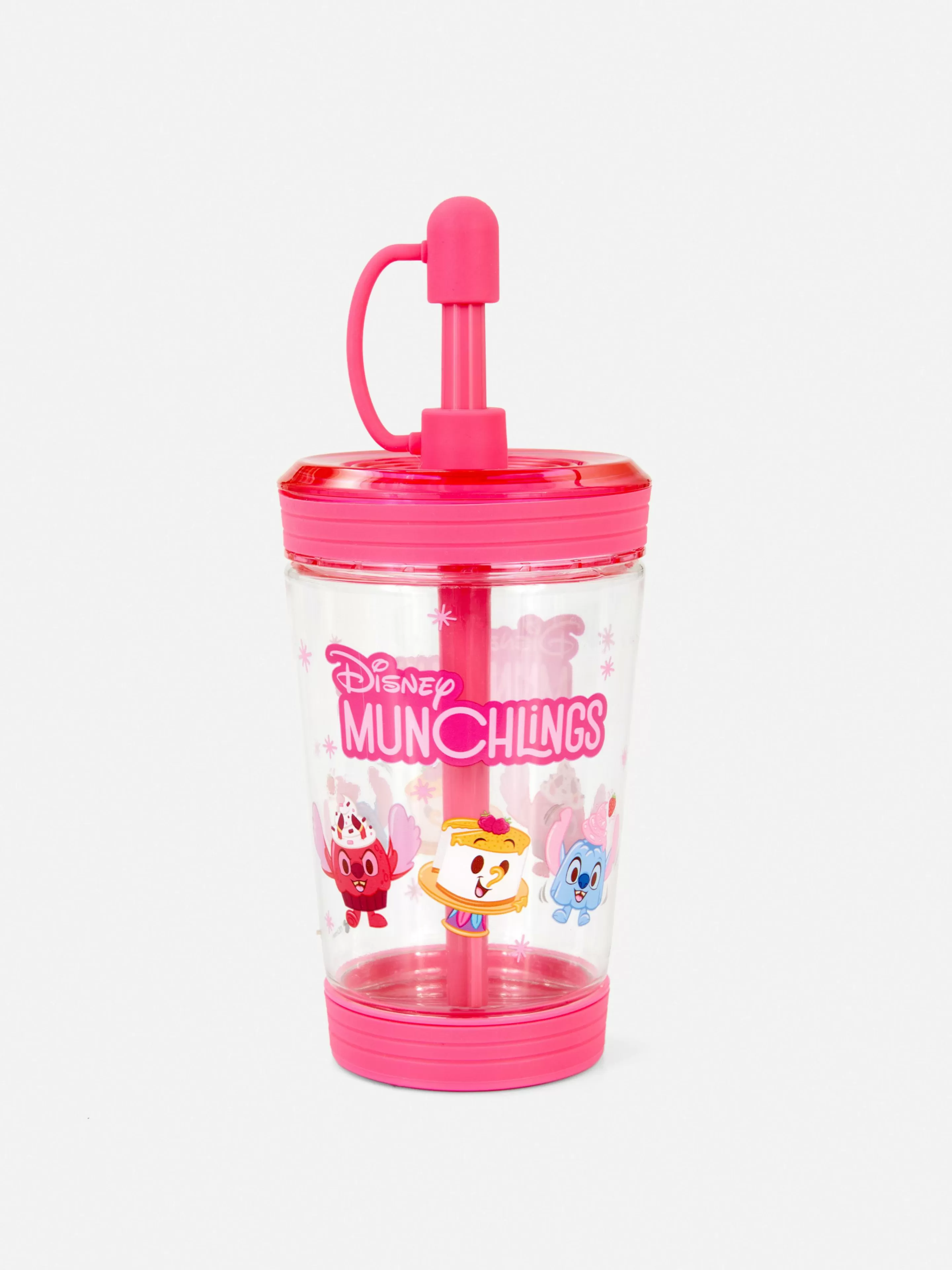 Primark Tassen Und Becher | Transparenter „Disney Munchlings“ Becher Mit Trinkhalm Multi