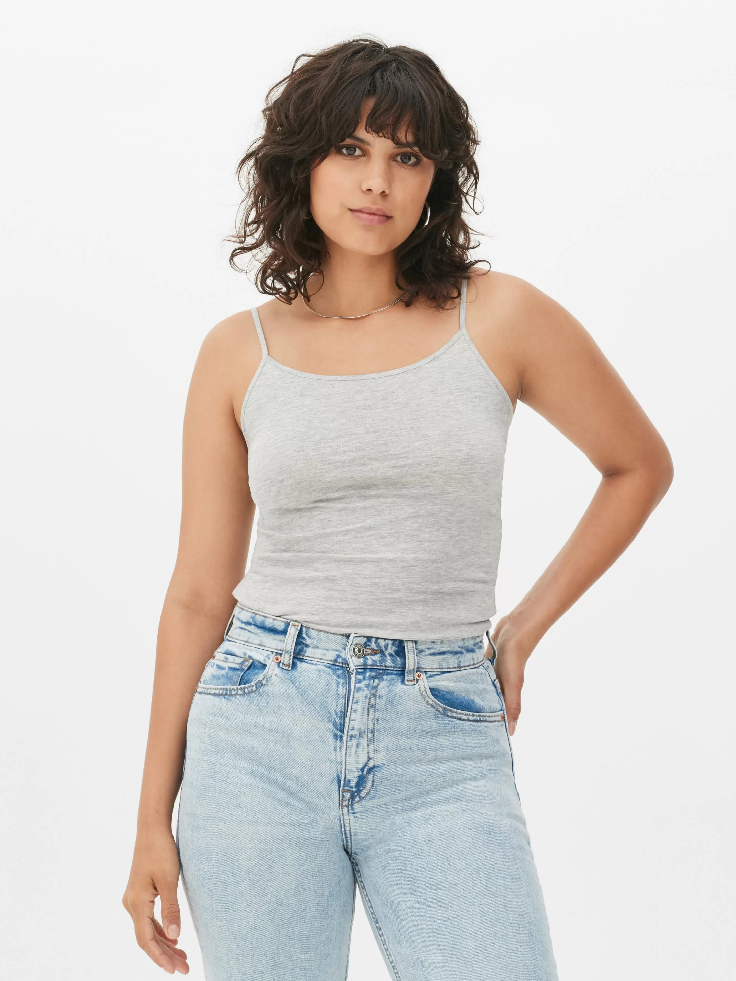 Primark Tops Und T-Shirts | Trägertop Mit Stretch Grau meliert