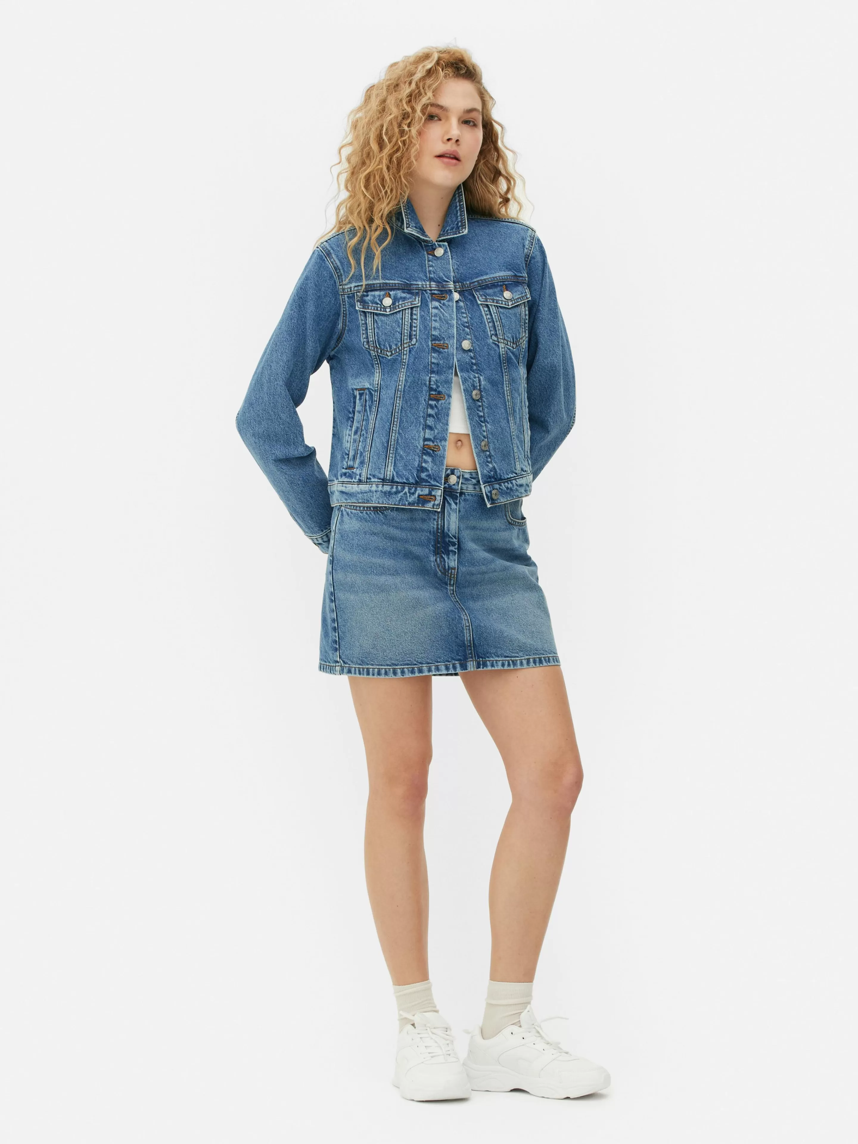 Primark Denim | Jacken Und Mäntel | Trucker-Jeansjacke Im Stil Der 80er Jahre Mittelblau