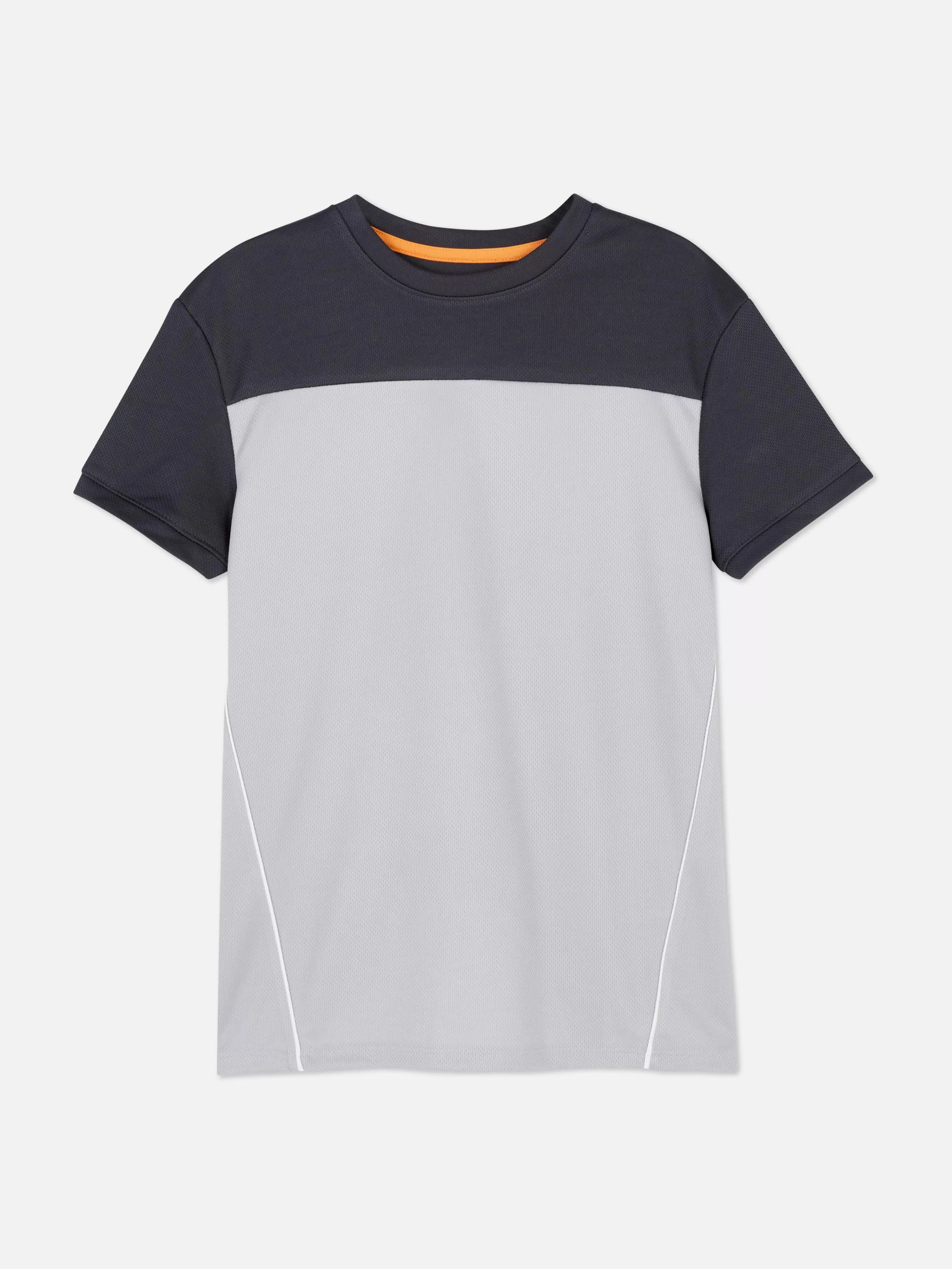 Primark Tops Und T-Shirts | Activewear | T-Shirt Aus Netzstoff In Blockfarben Grau