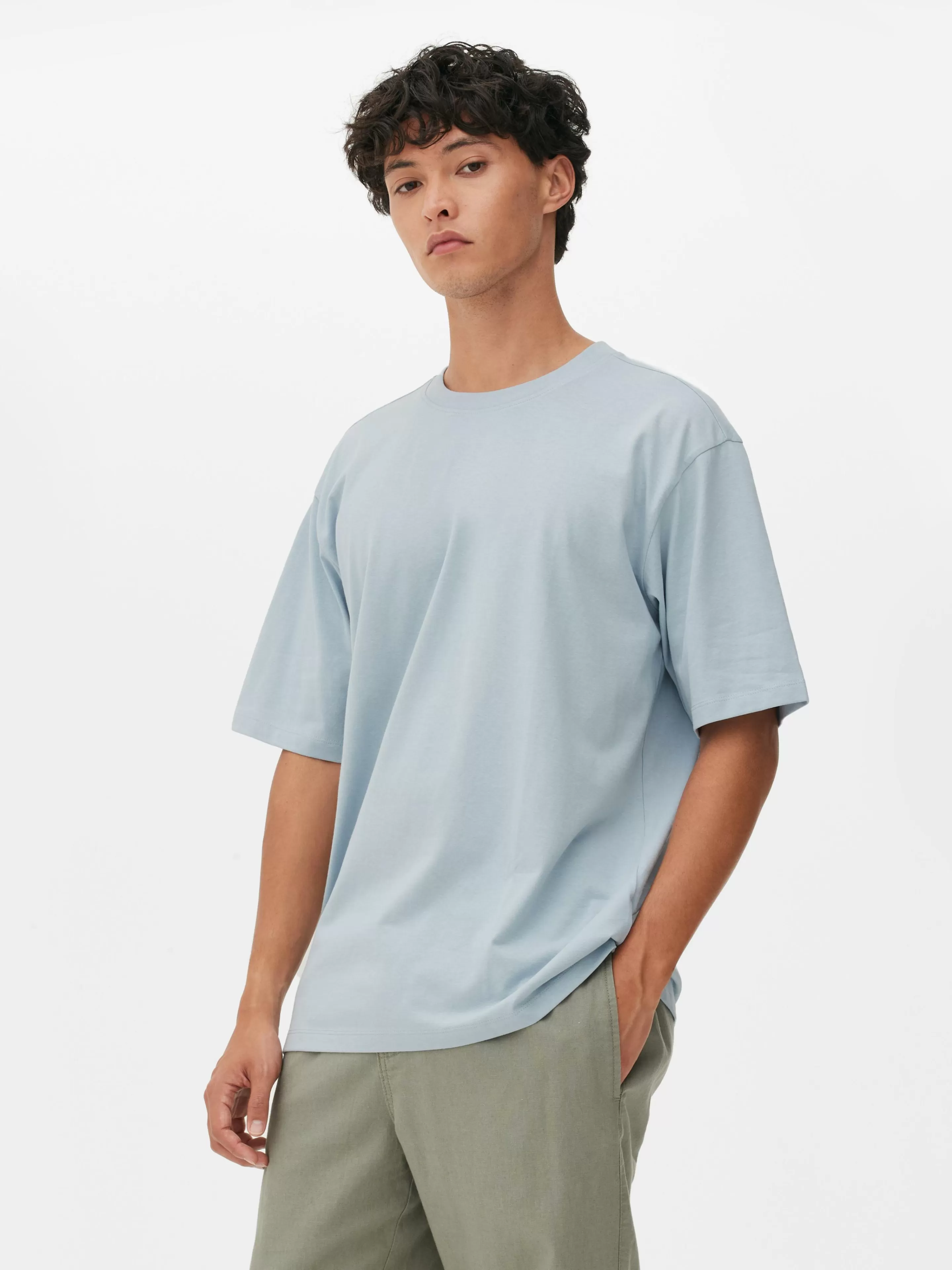 Primark Tops Und T-Shirts | T-Shirt In Lässiger Passform Hellblau