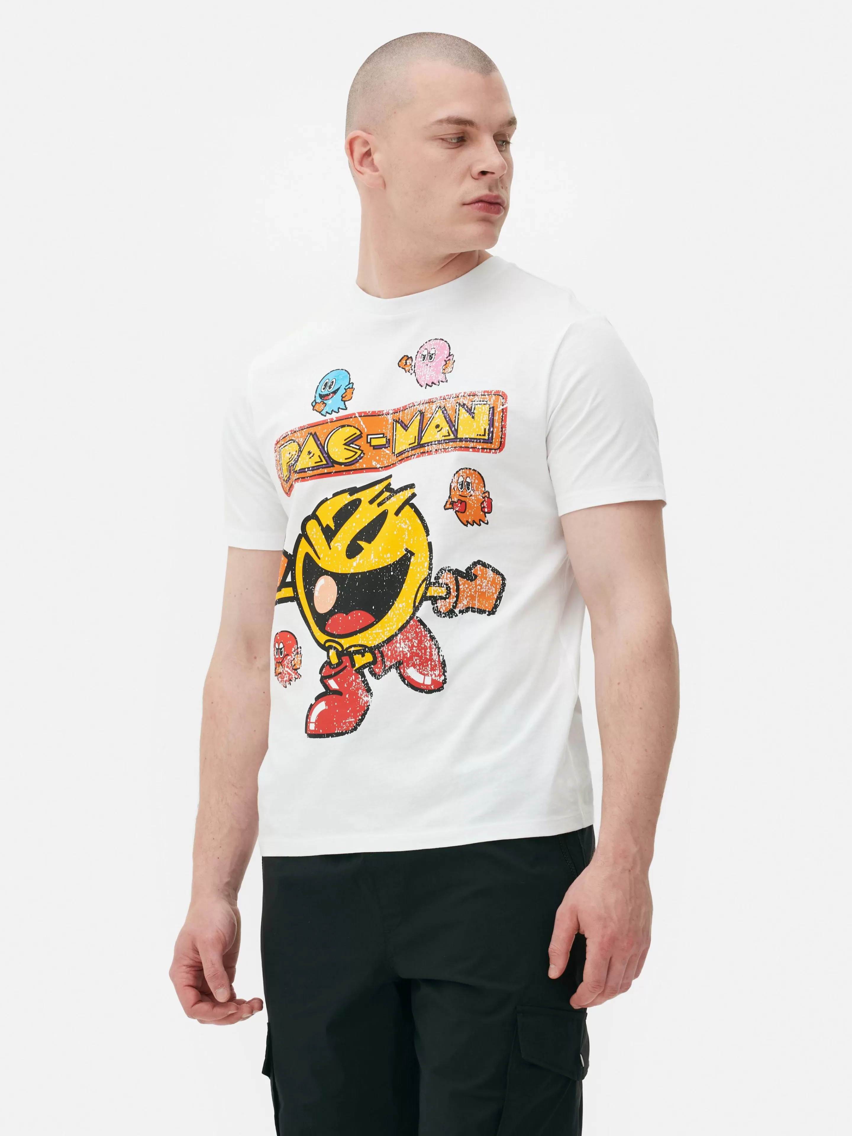 Primark Tops Und T-Shirts | T-Shirt Mit „Pac-Man“ Grafik Weiß