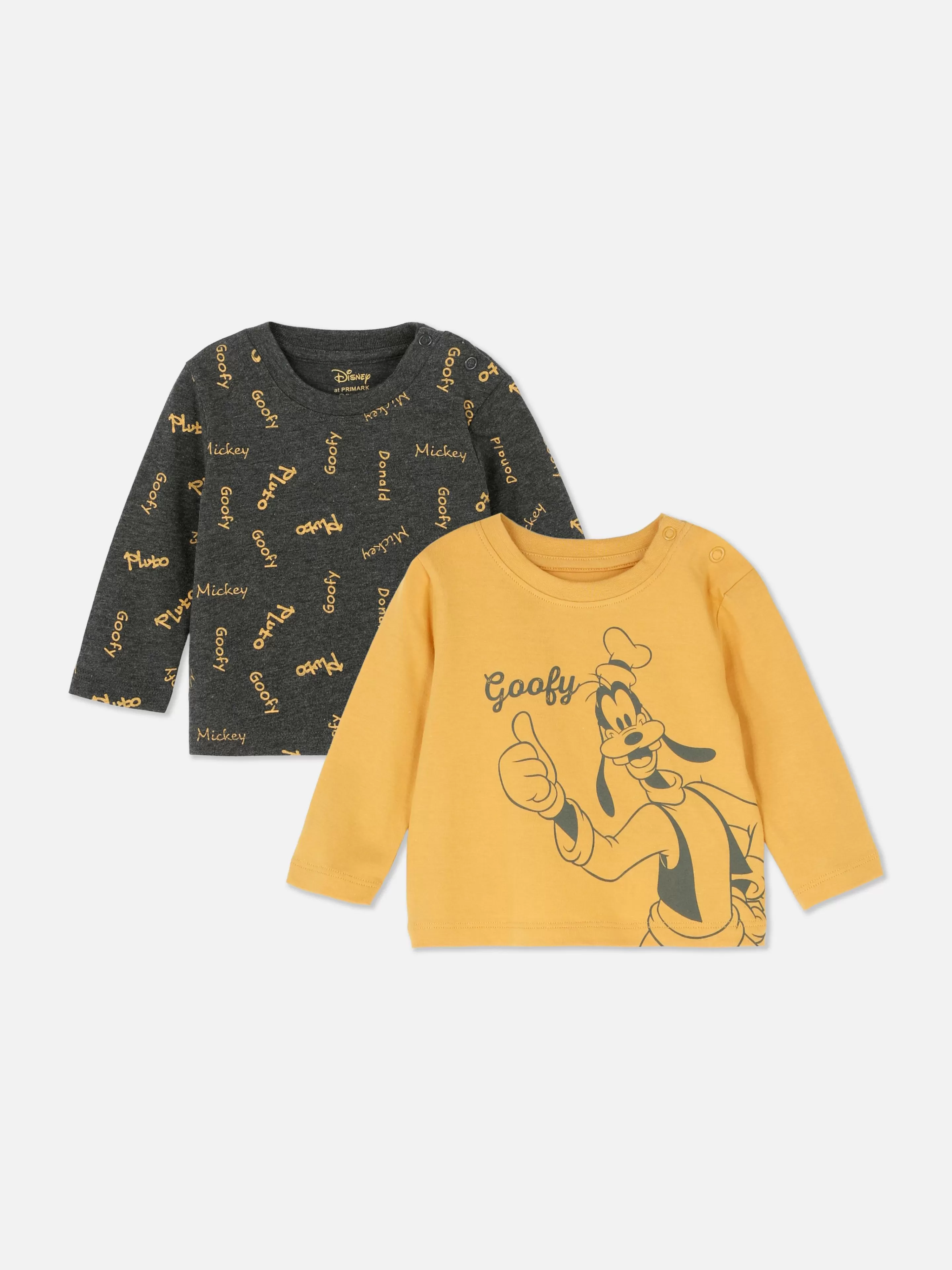 Primark Tops Und T-Shirts | T-Shirts Mit „Disney Goofy“ Grafik, 2er-Pack Senffarben