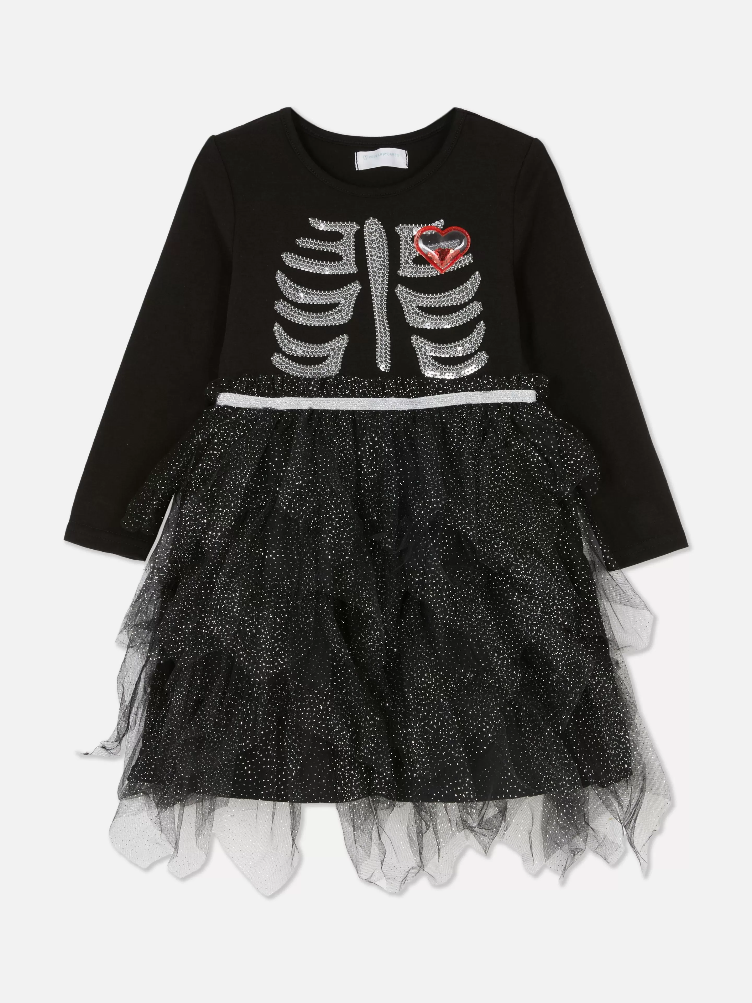 Primark Halloween-Kostüme Für Kinder | Halloween Alle | Tutu-Kleid Mit Halloween-Skelettmotiv Schwarz