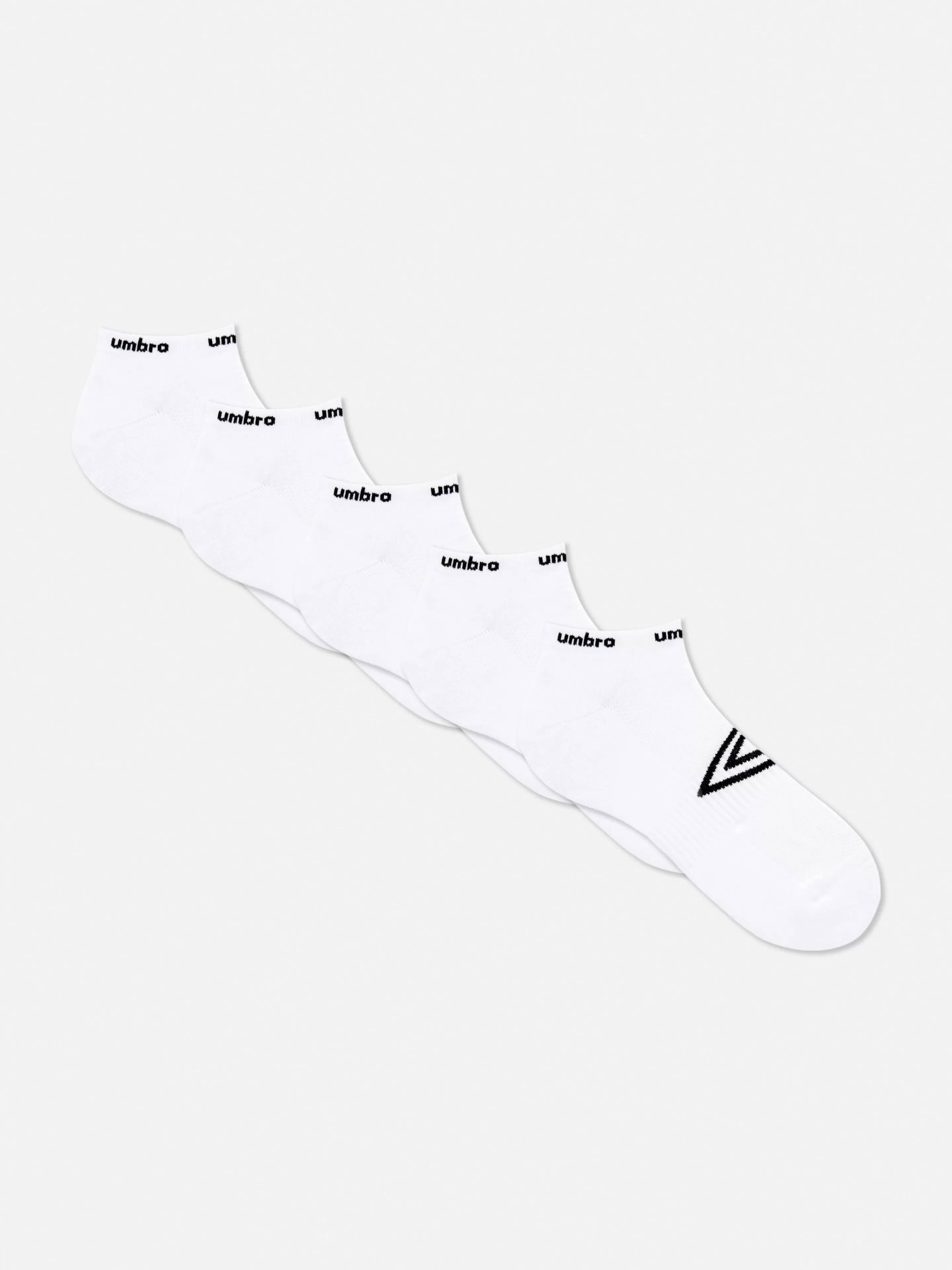 Primark Socken | „Umbro“ Sneakersocken, 5er-Pack Weiß