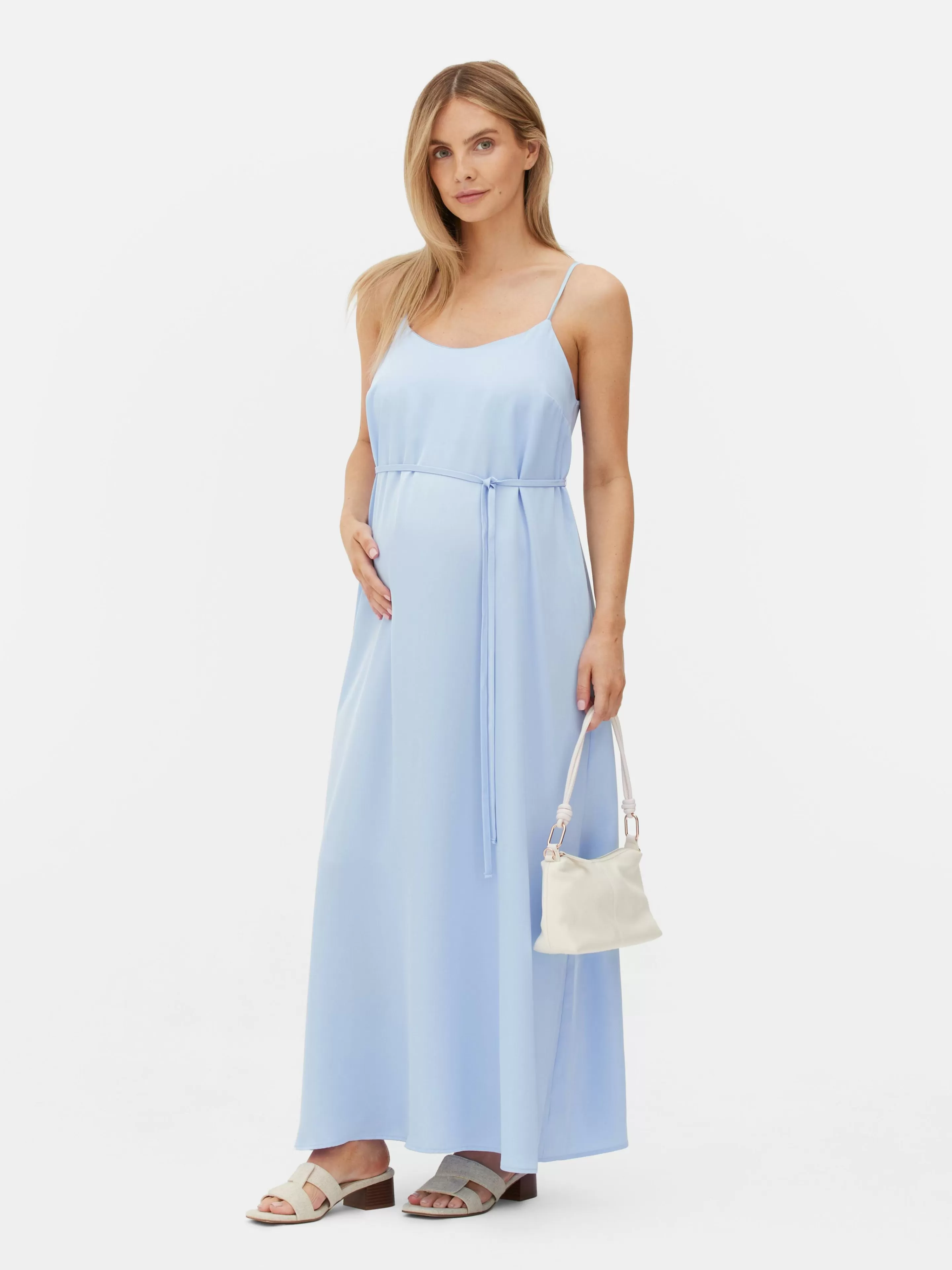 Primark Kleider | Umstands-Maxikleid Aus Satin Blau