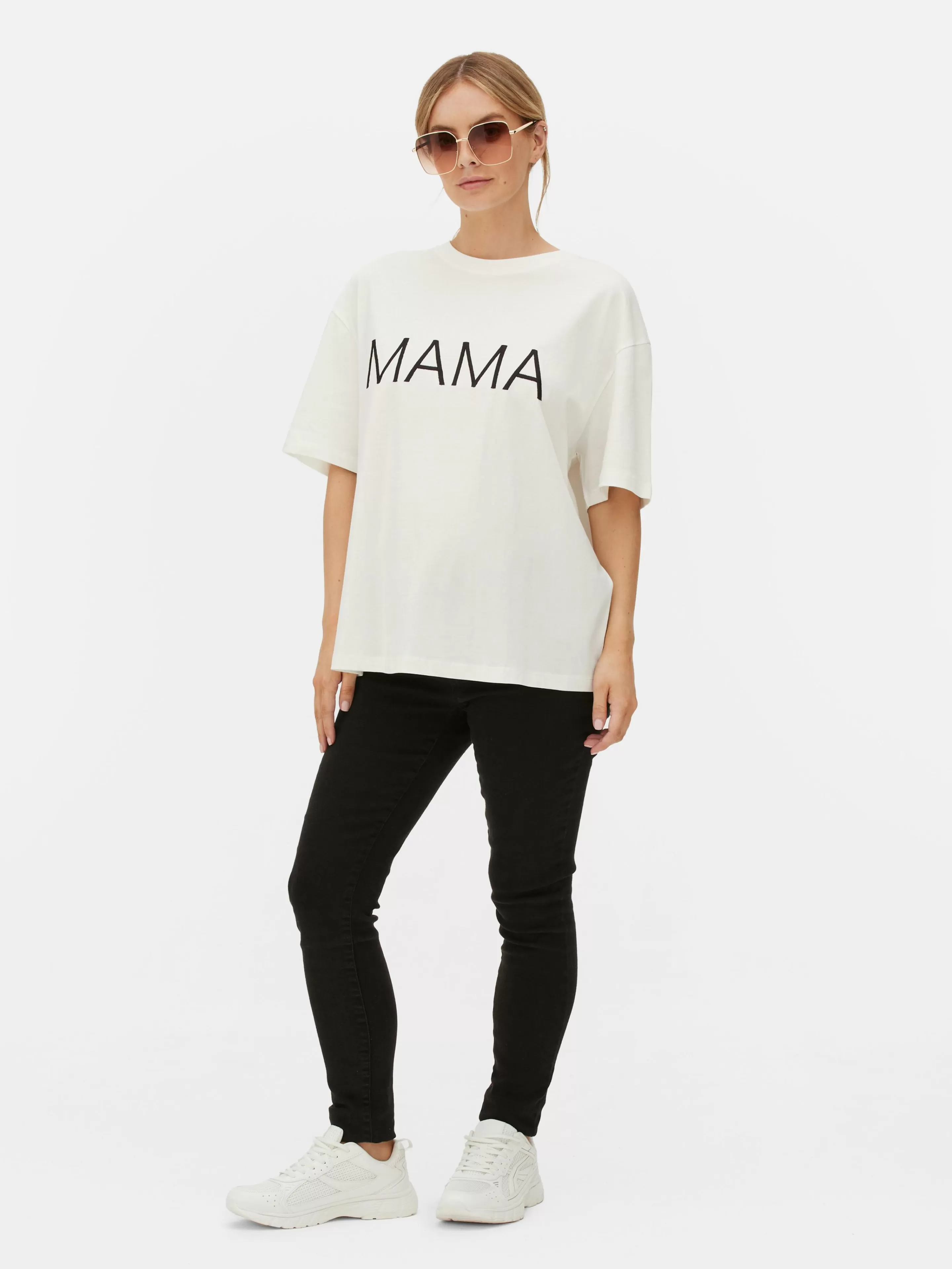 Primark Tops Und T-Shirts | Umstands-T-Shirt Mit Slogan Ecrufarben