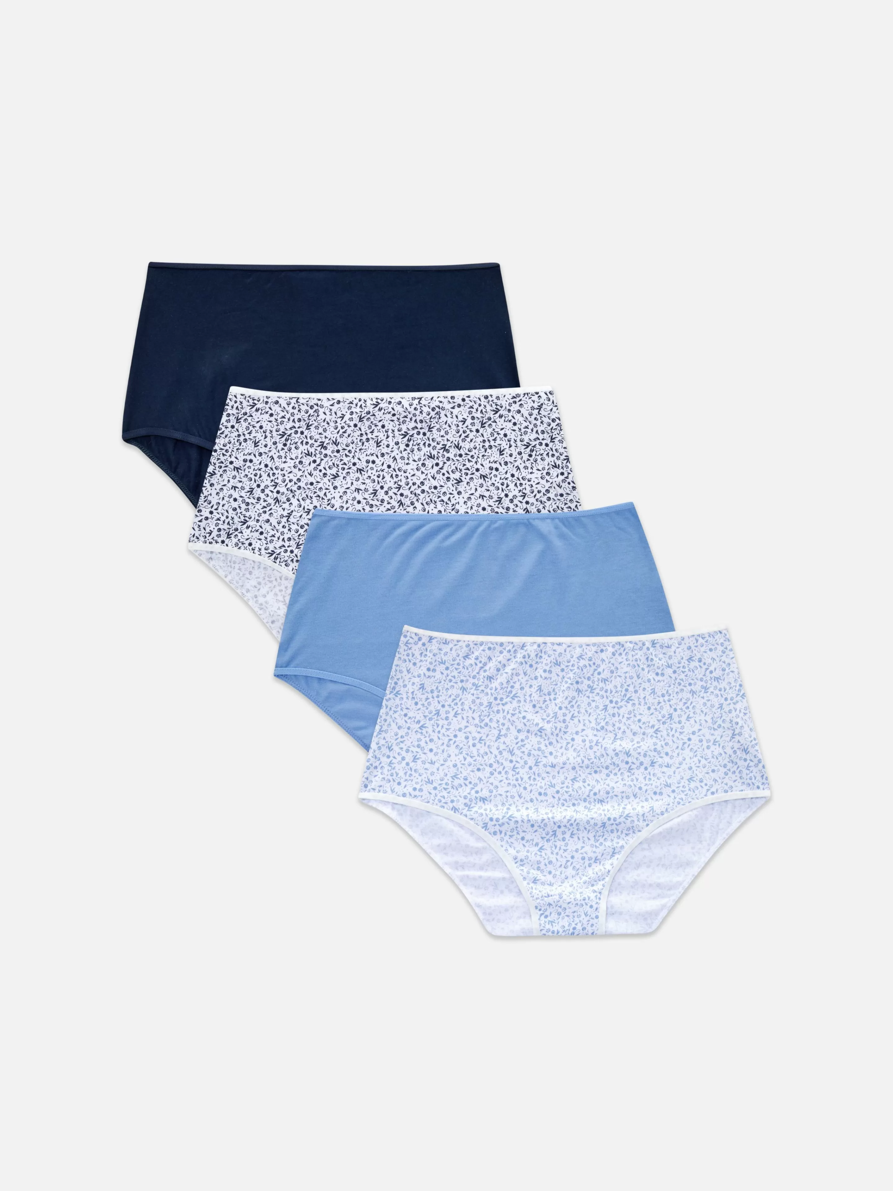 Primark Slips | Unterhosen Mit Muster, 4er-Pack Blau