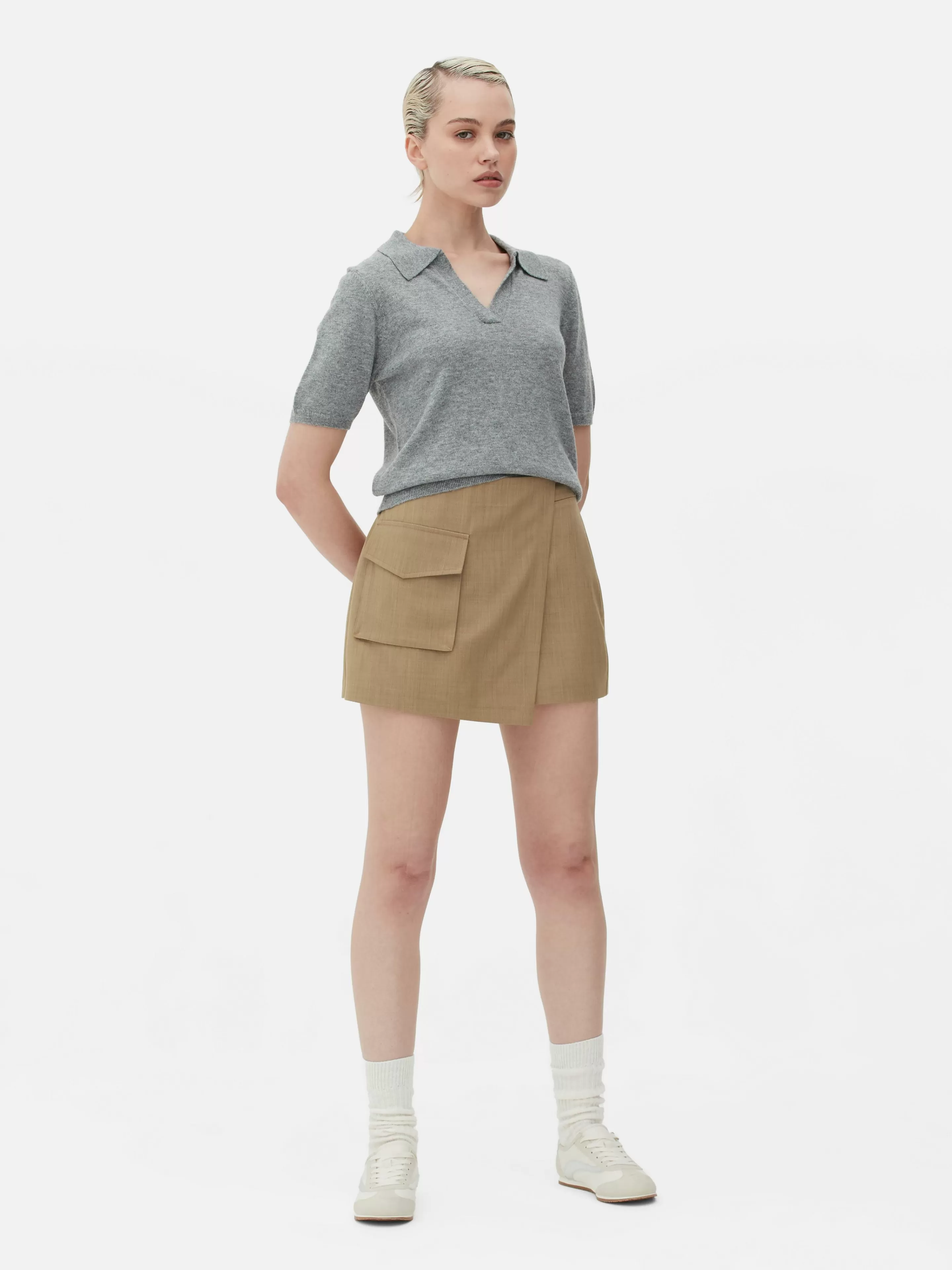 Primark Shorts | Röcke | Utility-Skort Mit Cargotasche Kamelbraun