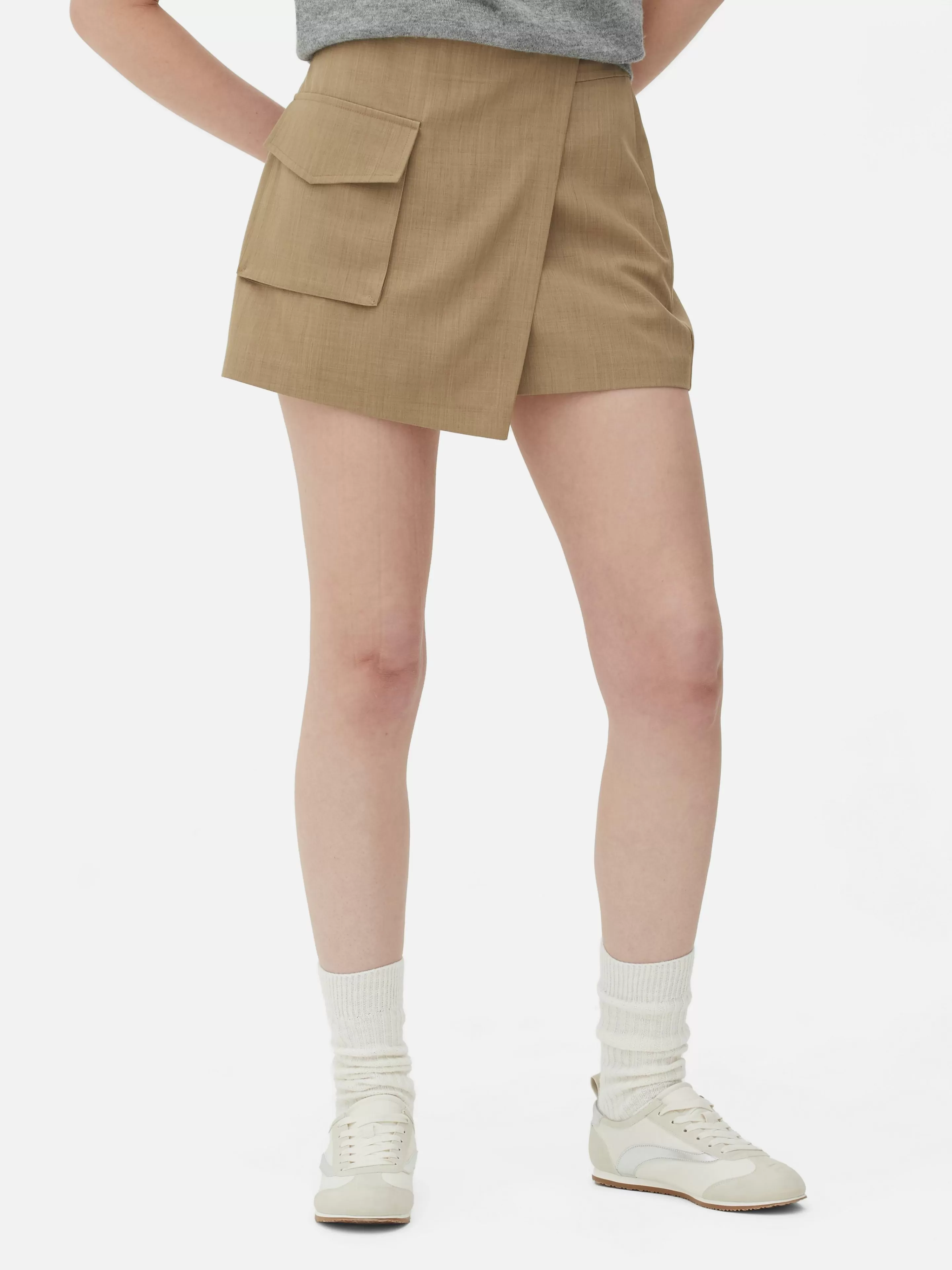 Primark Shorts | Röcke | Utility-Skort Mit Cargotasche Kamelbraun