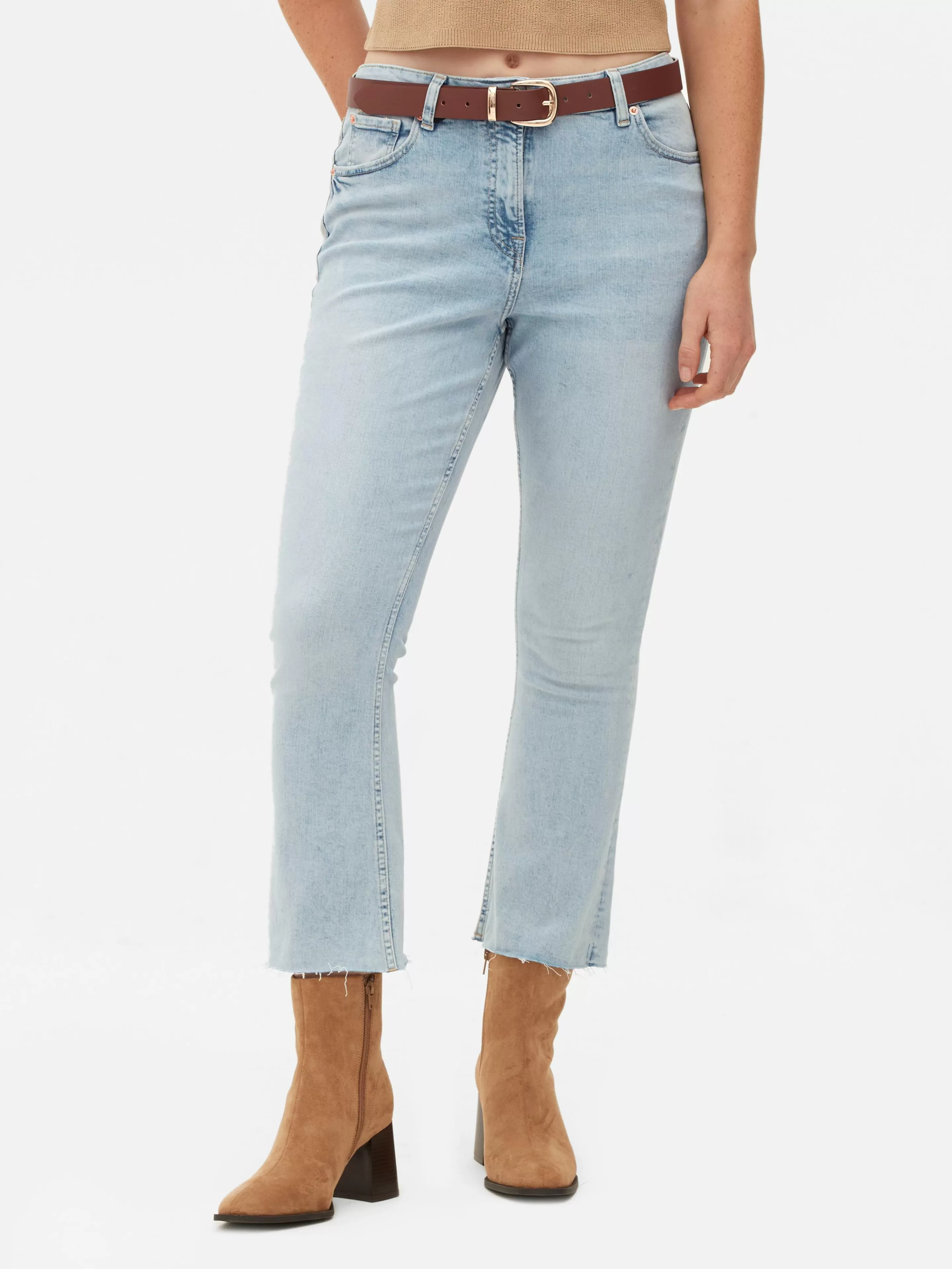 Primark Denim | Jeans | Verkürzte Jeans Mit Ausgestelltem Bein Hellblau