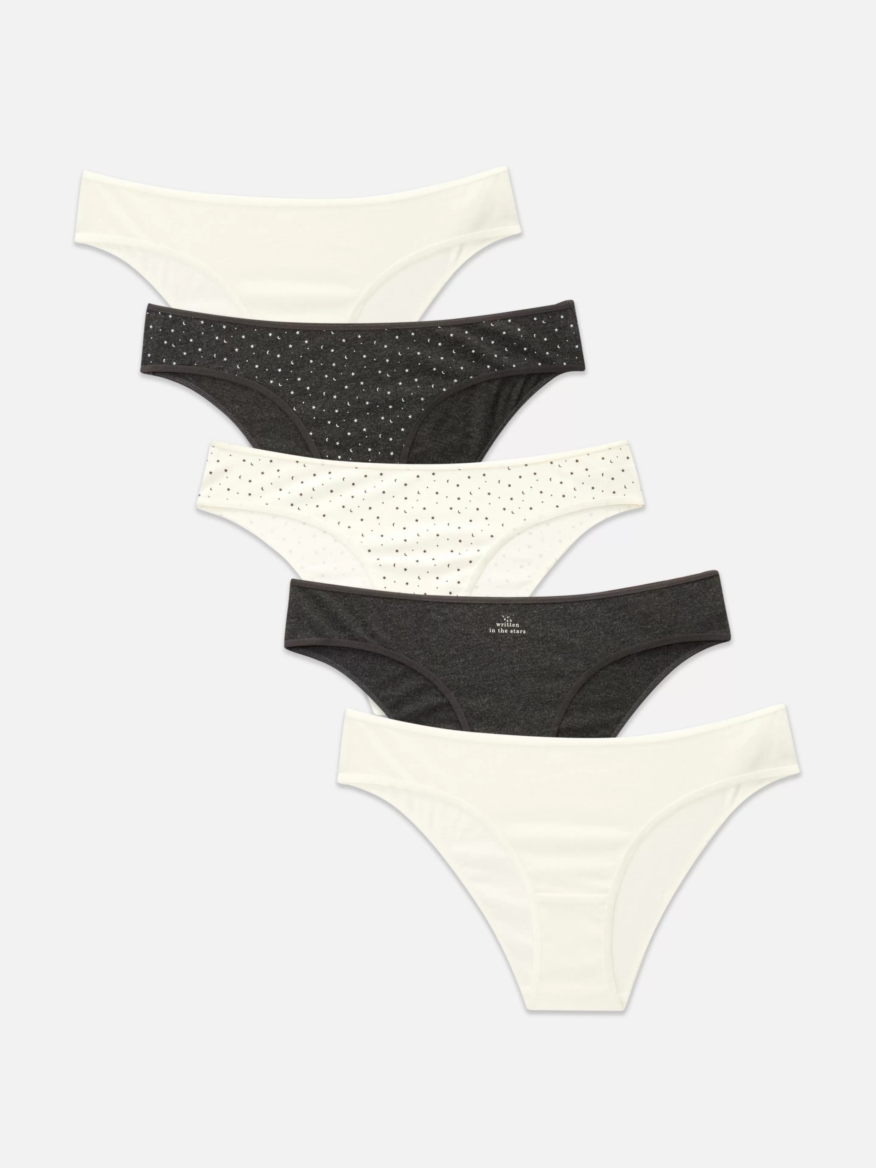 Primark Slips | Verschiedene Brazil-Slips, 5er-Pack Anthrazitfarben