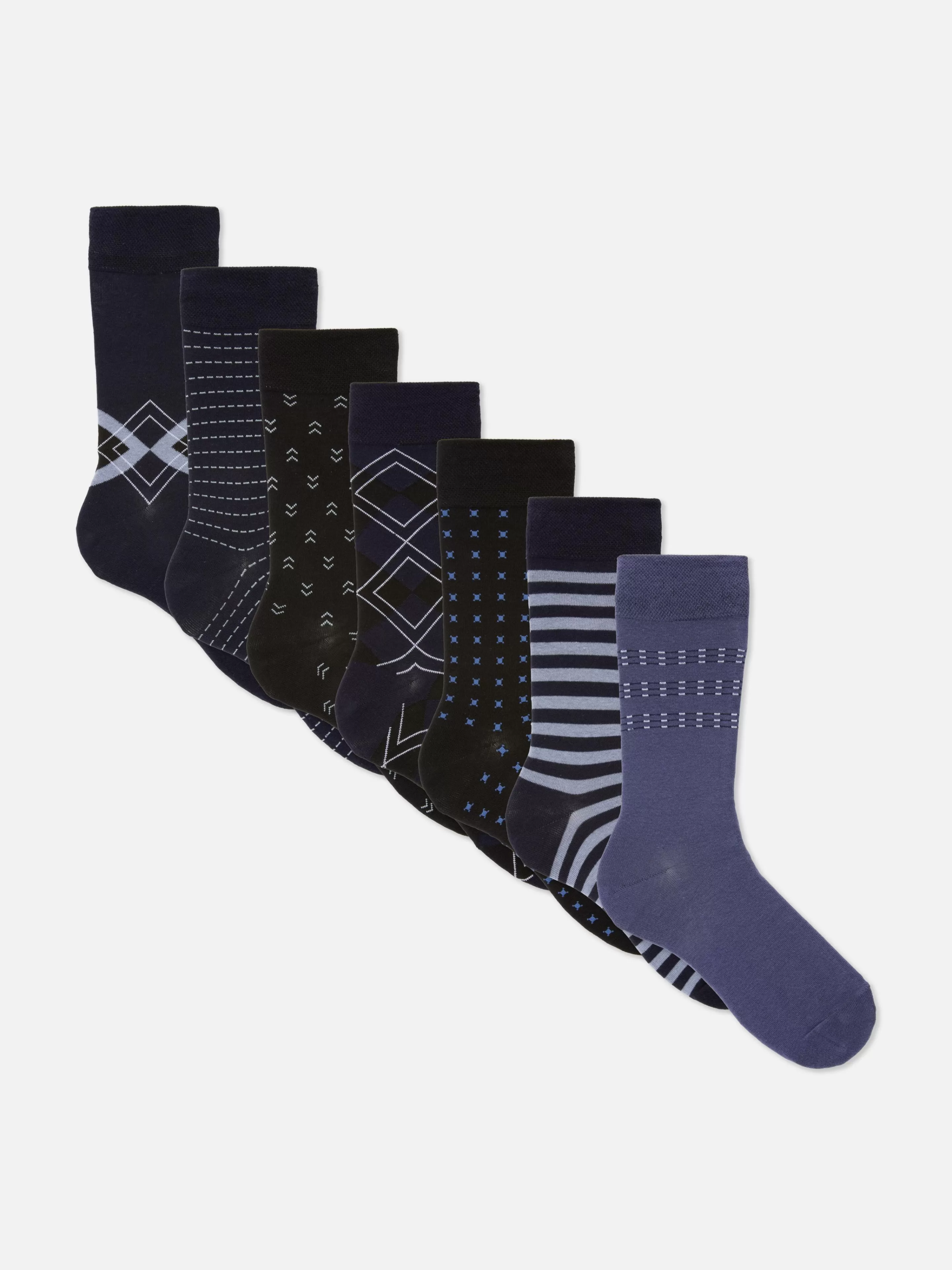 Primark Socken | Verschiedene Crew-Socken, 7er-Pack Multi