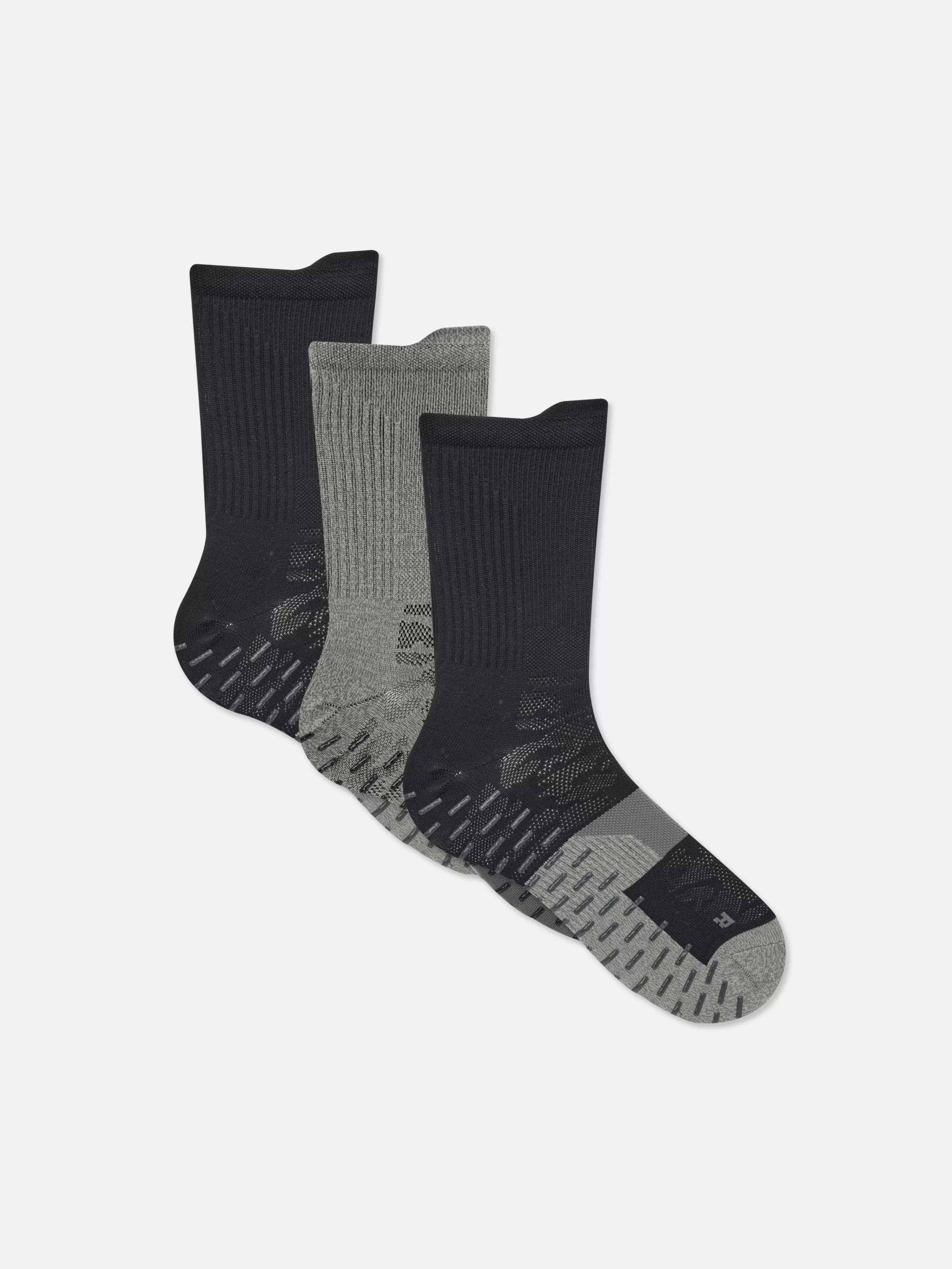 Primark Socken | Sportbekleidung | Verschiedene Rutschfeste Socken, 3er-Pack Weiß