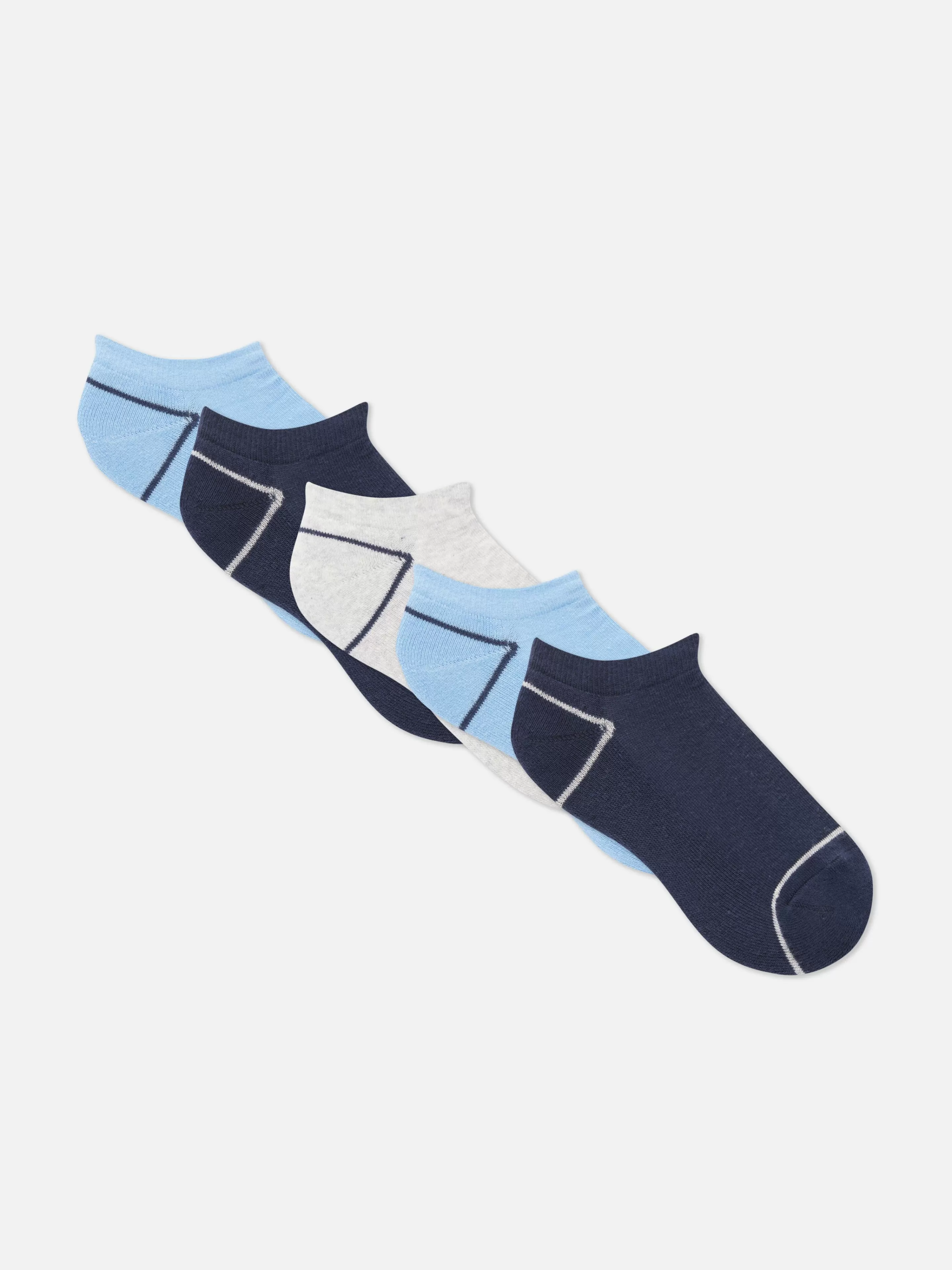 Primark Socken | Verschiedene Sneakersocken, 5er-Pack Blau