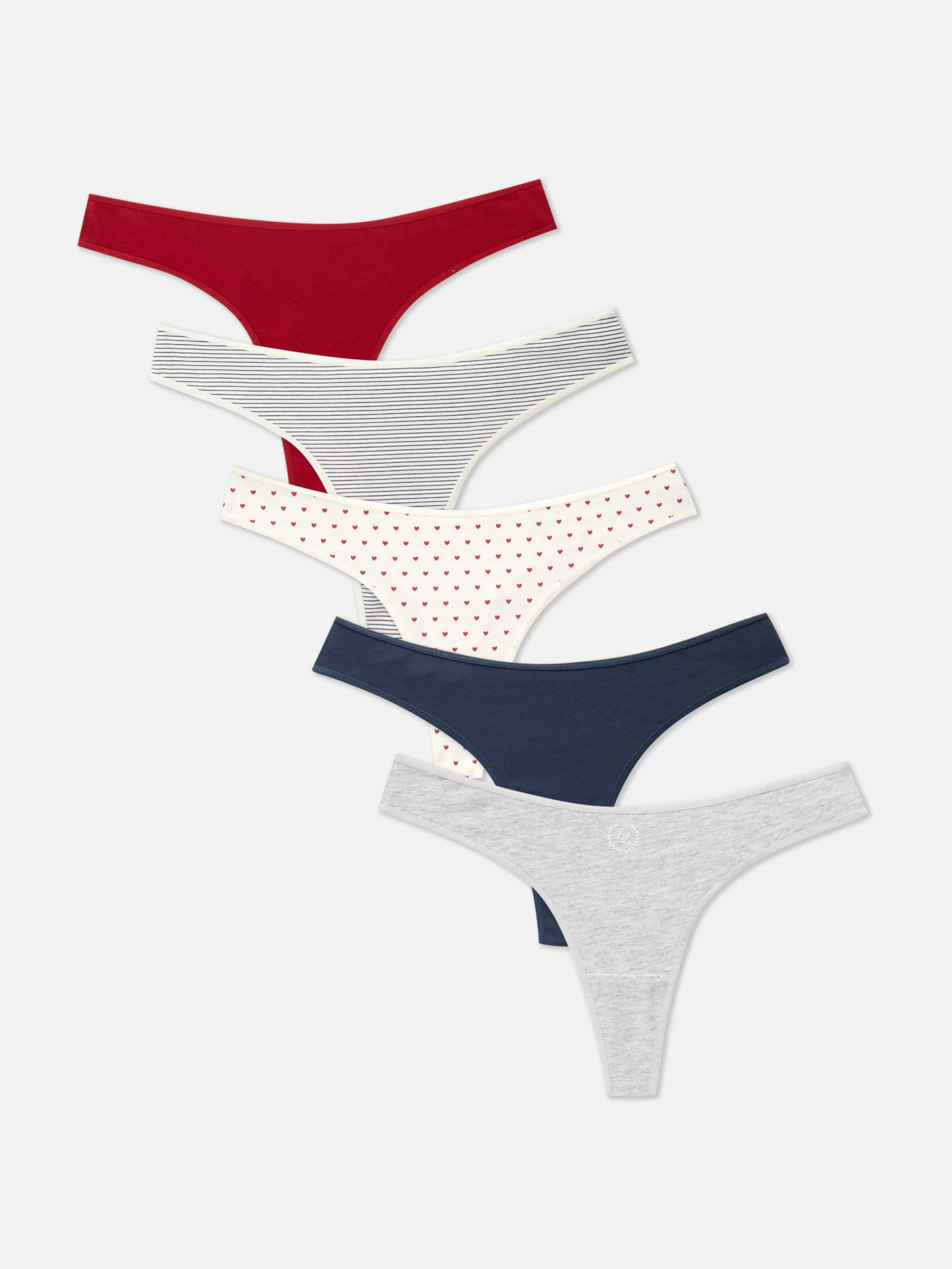 Primark Slips | Verschiedene Tangas Für Jeden Tag, 5er-Pack Burgunderrot