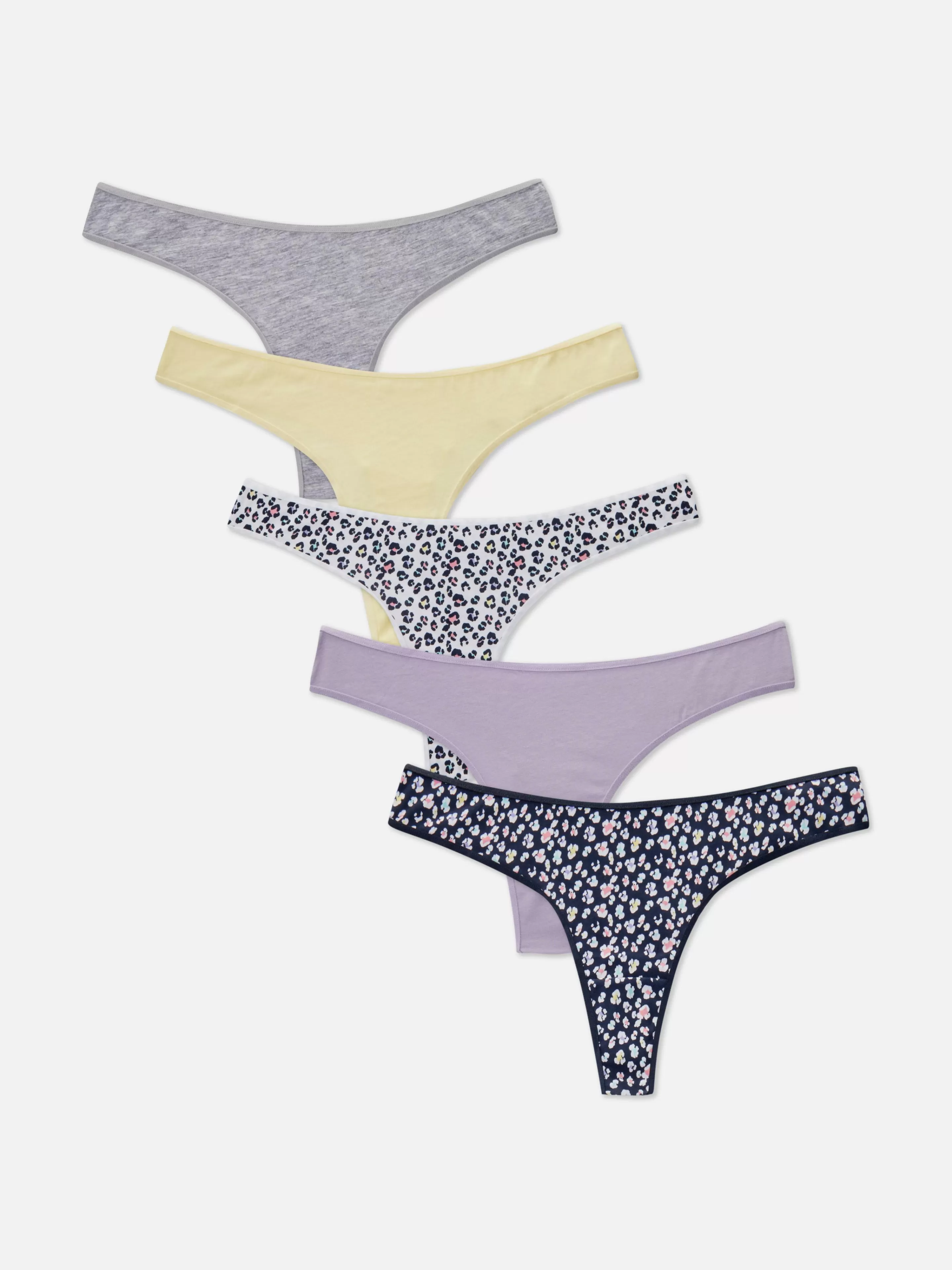 Primark Slips | Verschiedene Tangas Für Jeden Tag, 5er-Pack Lilafarben