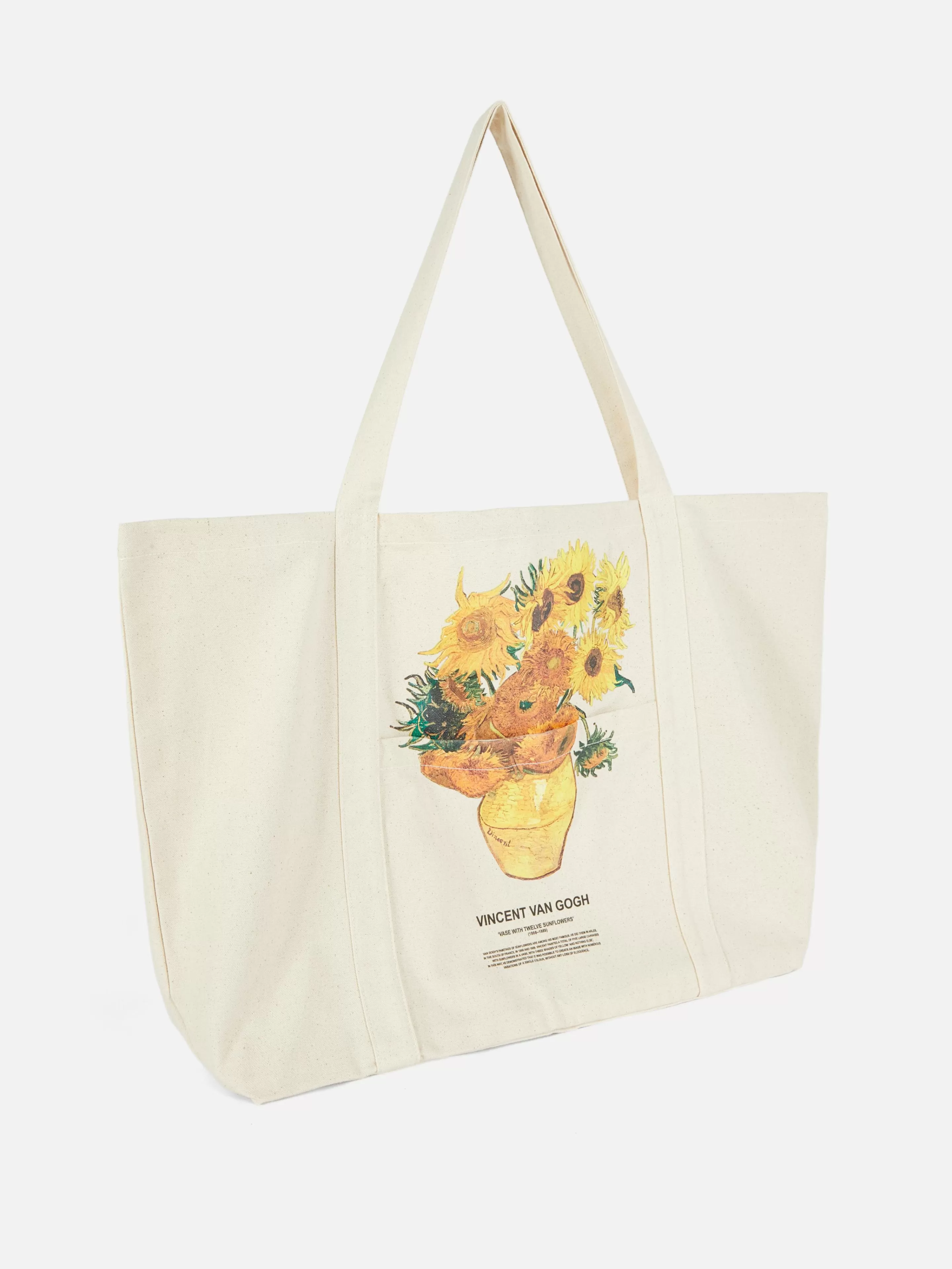 Primark Reiseaccessoires | „Vincent Van Gogh Sonnenblumen“ XL-Tragetasche Naturfarben