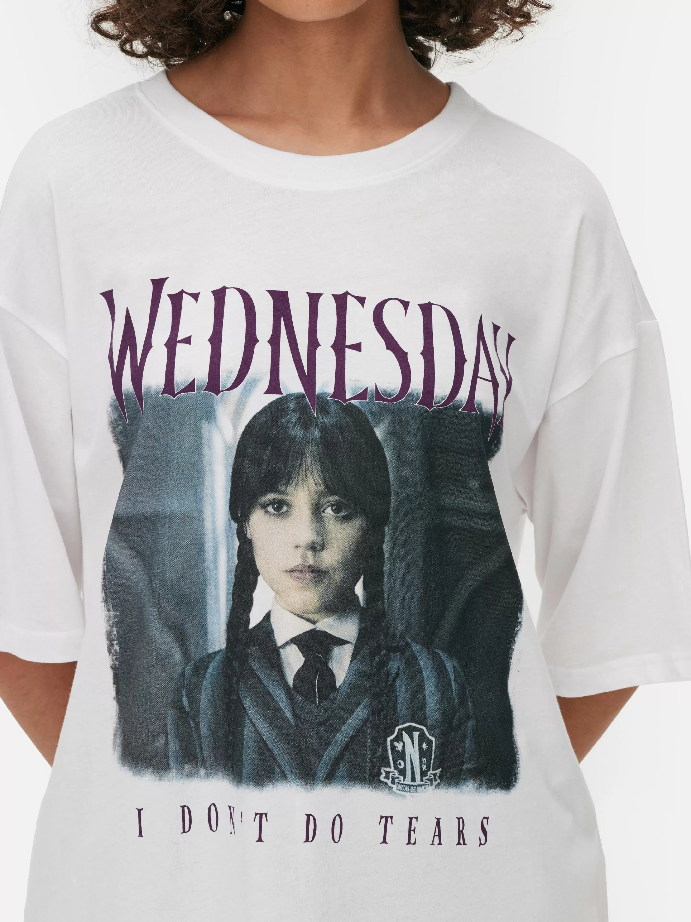 Primark Halloween Alle | Schlafshirts Und Nachthemden | „Wednesday“ Nachthemd Im Oversized-Look Weiß