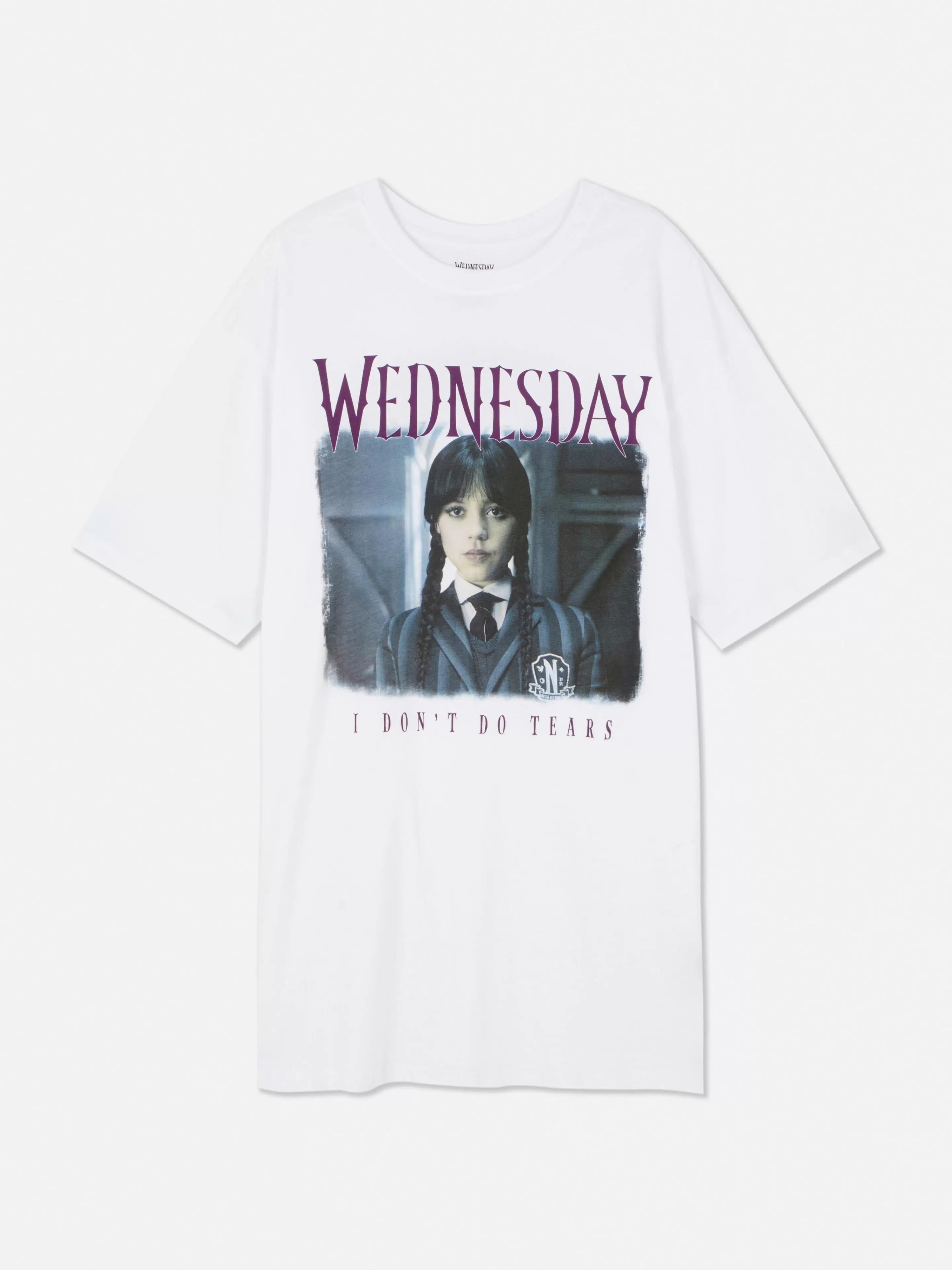 Primark Halloween Alle | Schlafshirts Und Nachthemden | „Wednesday“ Nachthemd Im Oversized-Look Weiß