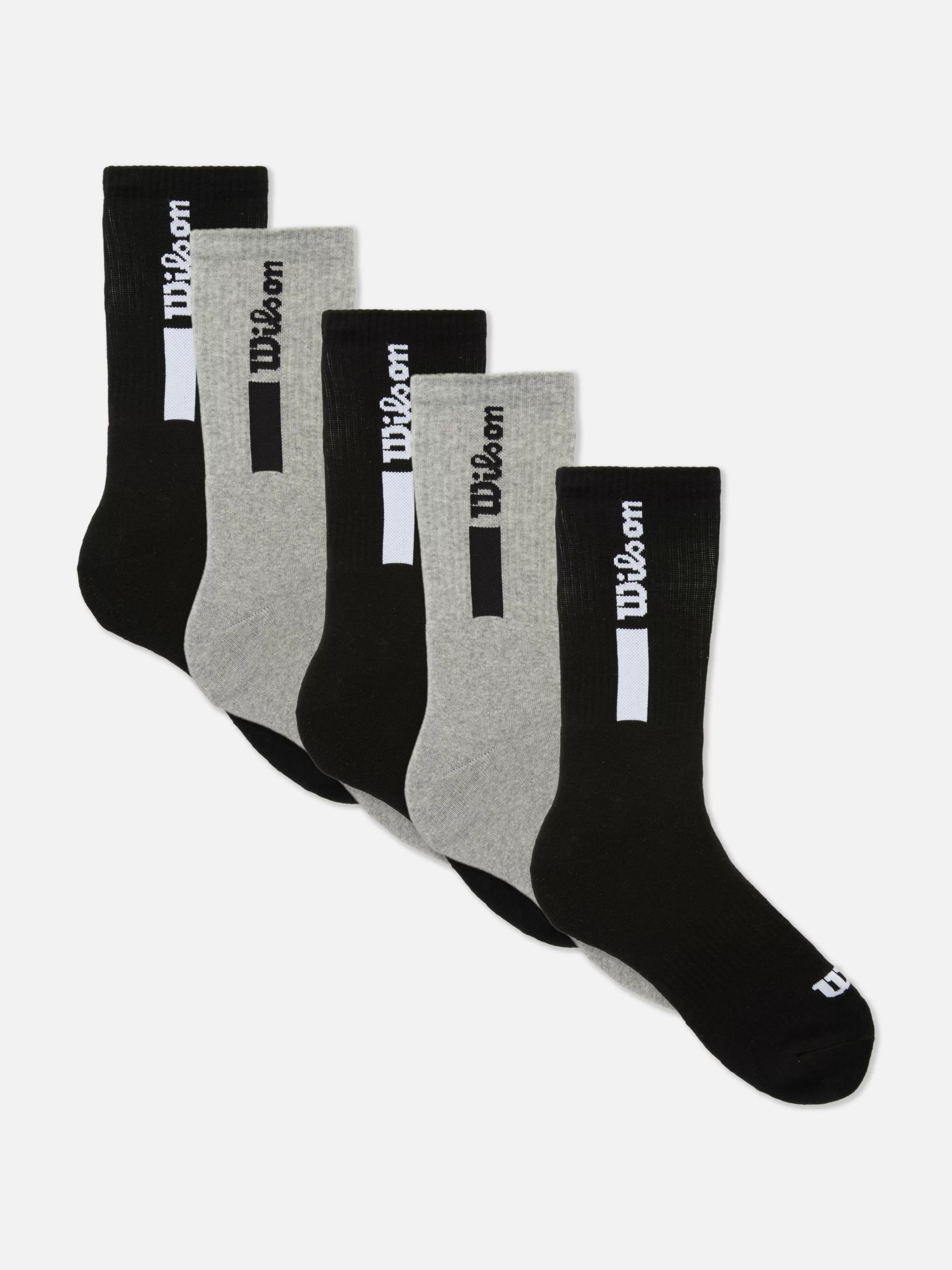 Primark Socken | Sportbekleidung | „Wilson“ Sportsocken, 5er-Pack Schwarz