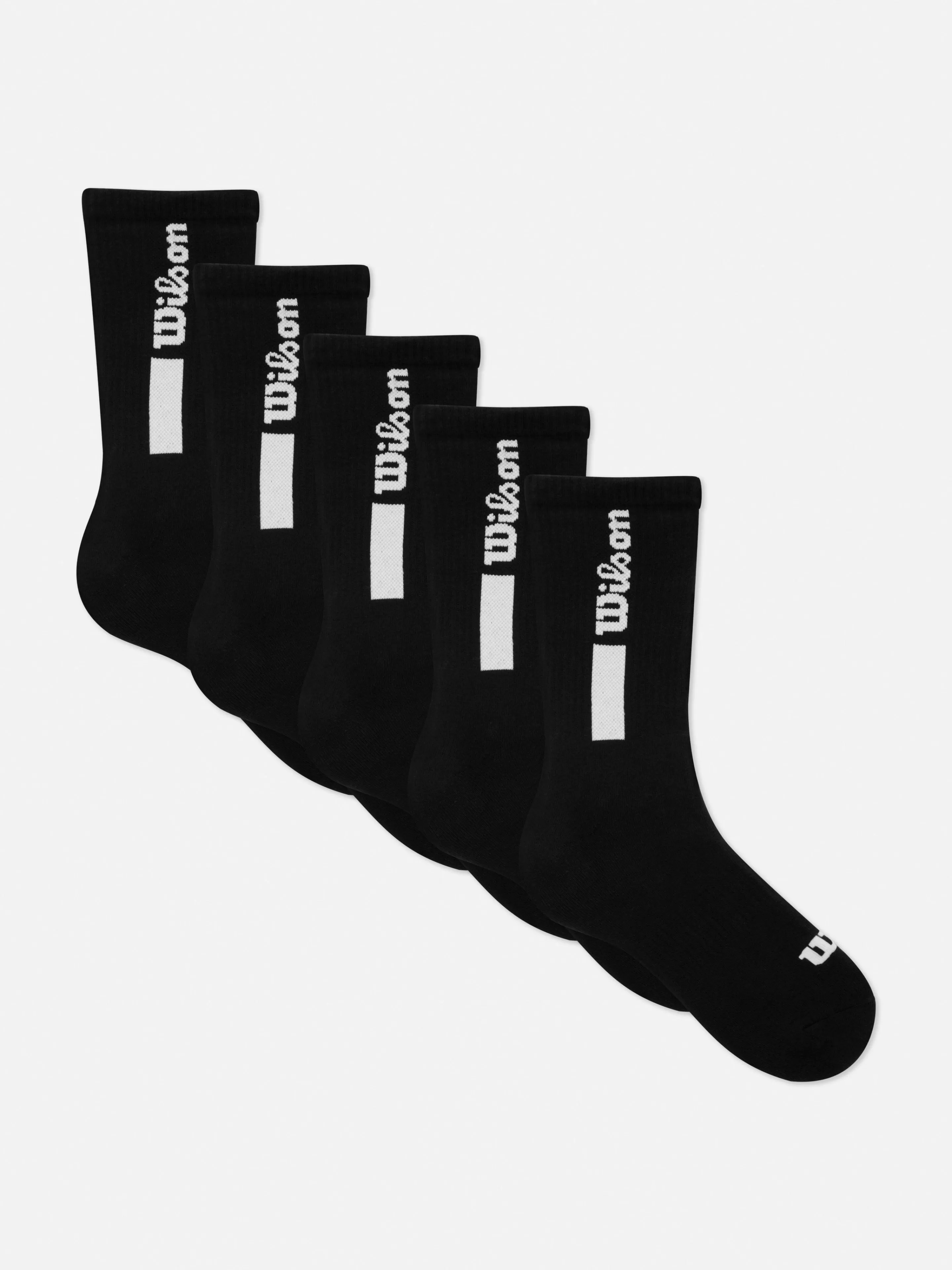 Primark Socken | „Wilson“ Sport-Socken, 5er-Pack Schwarz