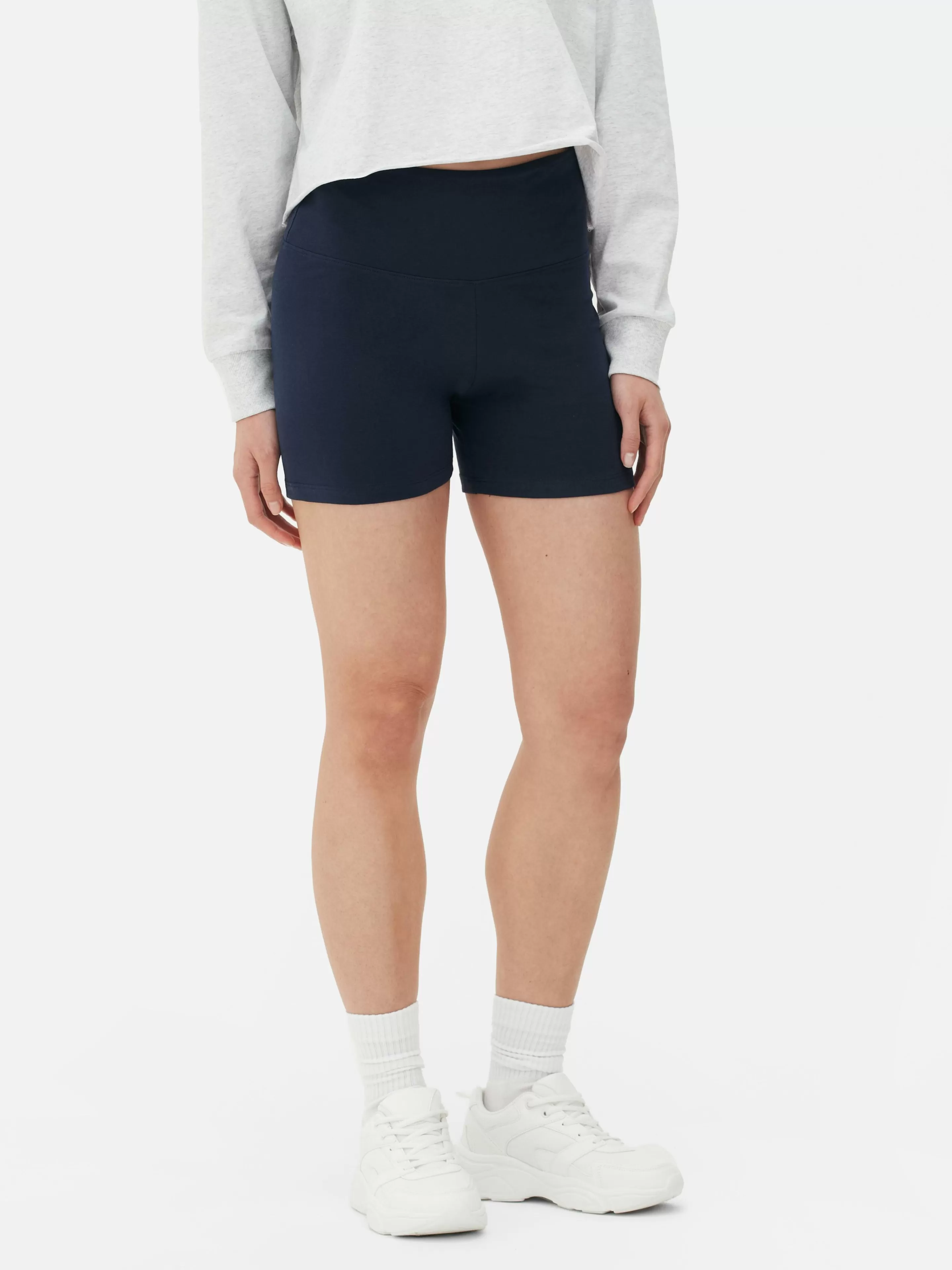 Primark Shorts | Yogashorts Mit Hohem Bund, 2er-Pack Marineblau