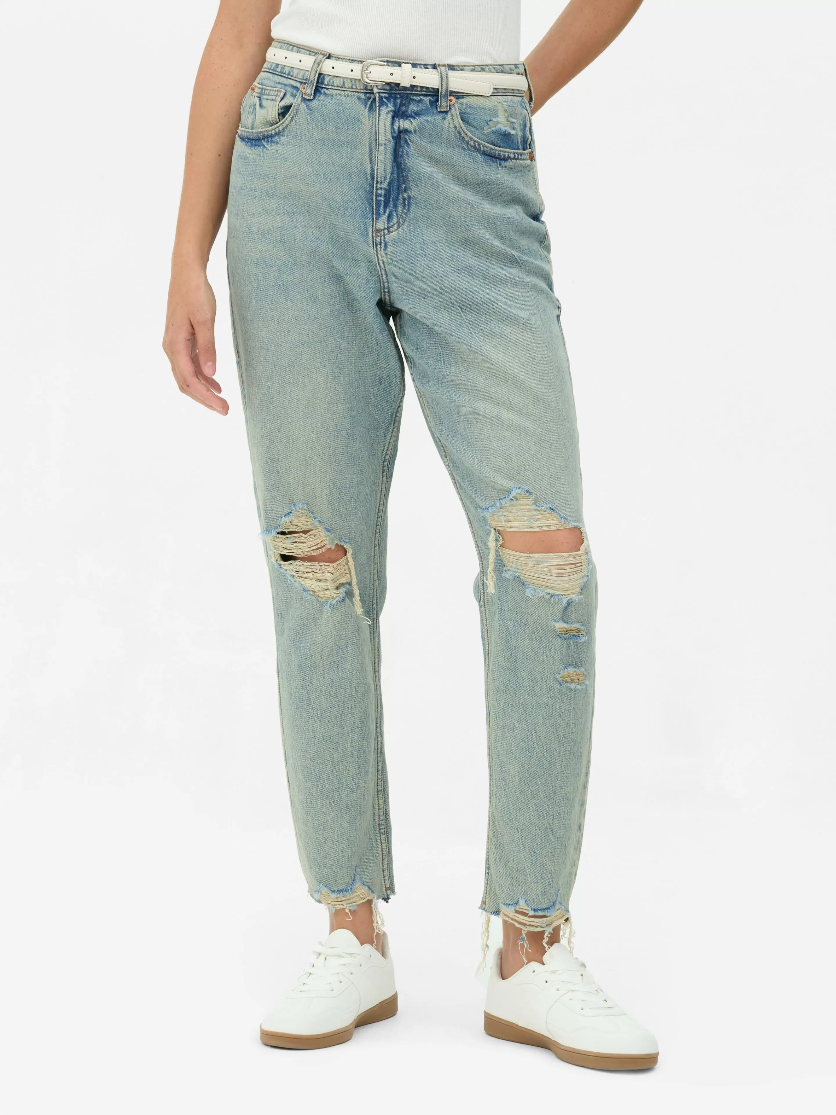 Primark Denim | Jeans | Zerrissene Mom-Jeans Aus Denim Hellblau