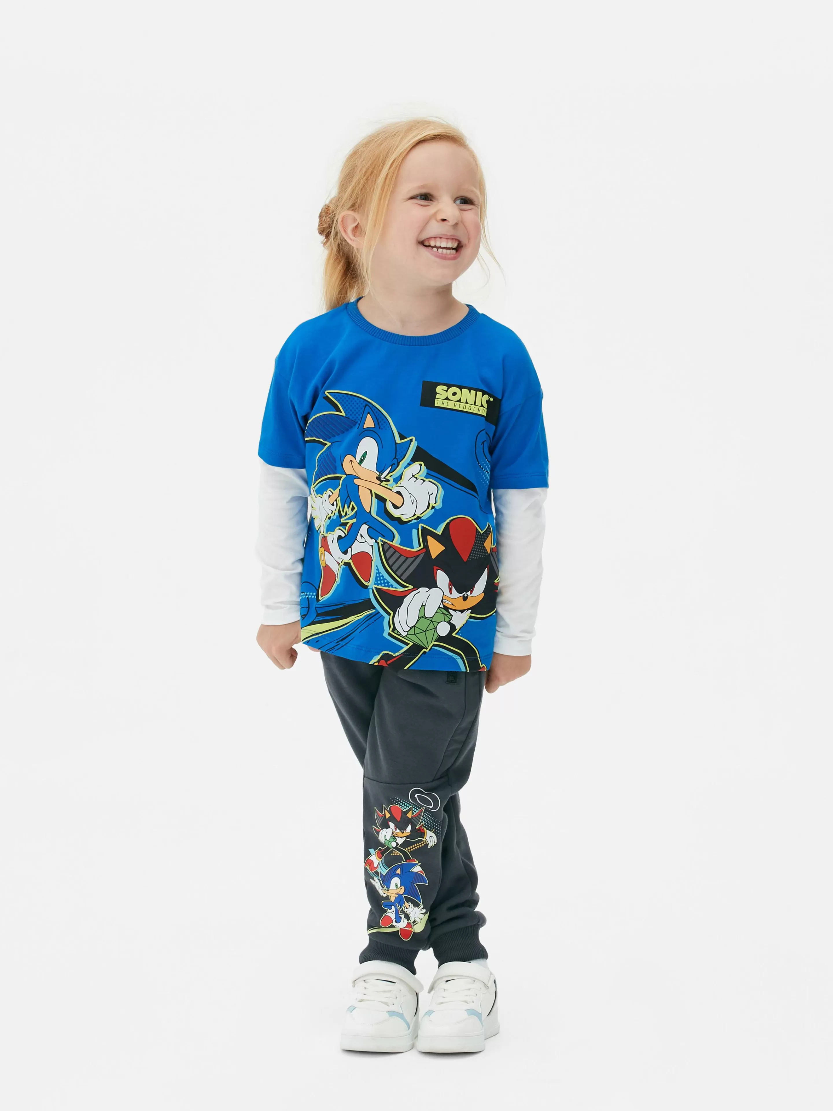 Primark Tops Und T-Shirts | Zweifarbiges „Sonic The Hedgehog“ T-Shirt Blau