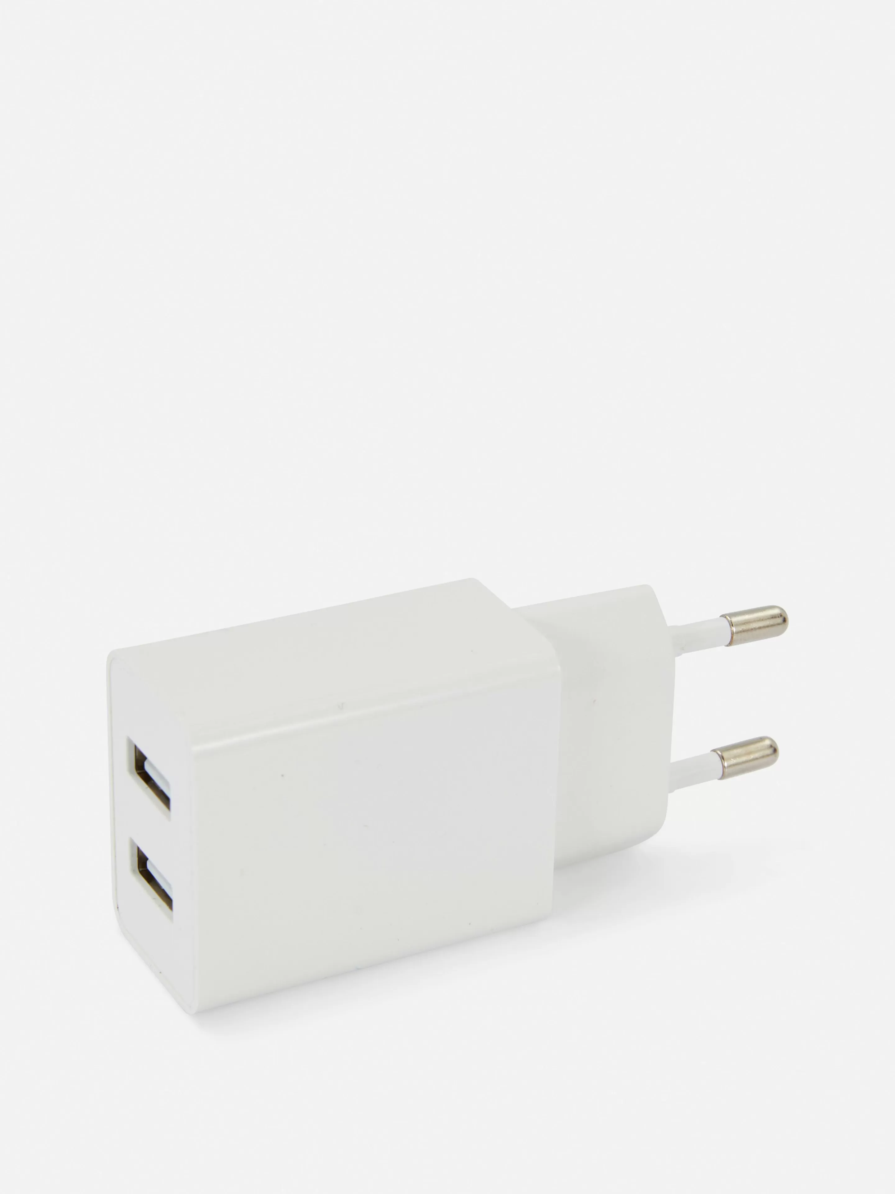 Primark Ladegeräte | Zweipoliger USB-Stecker Weiß